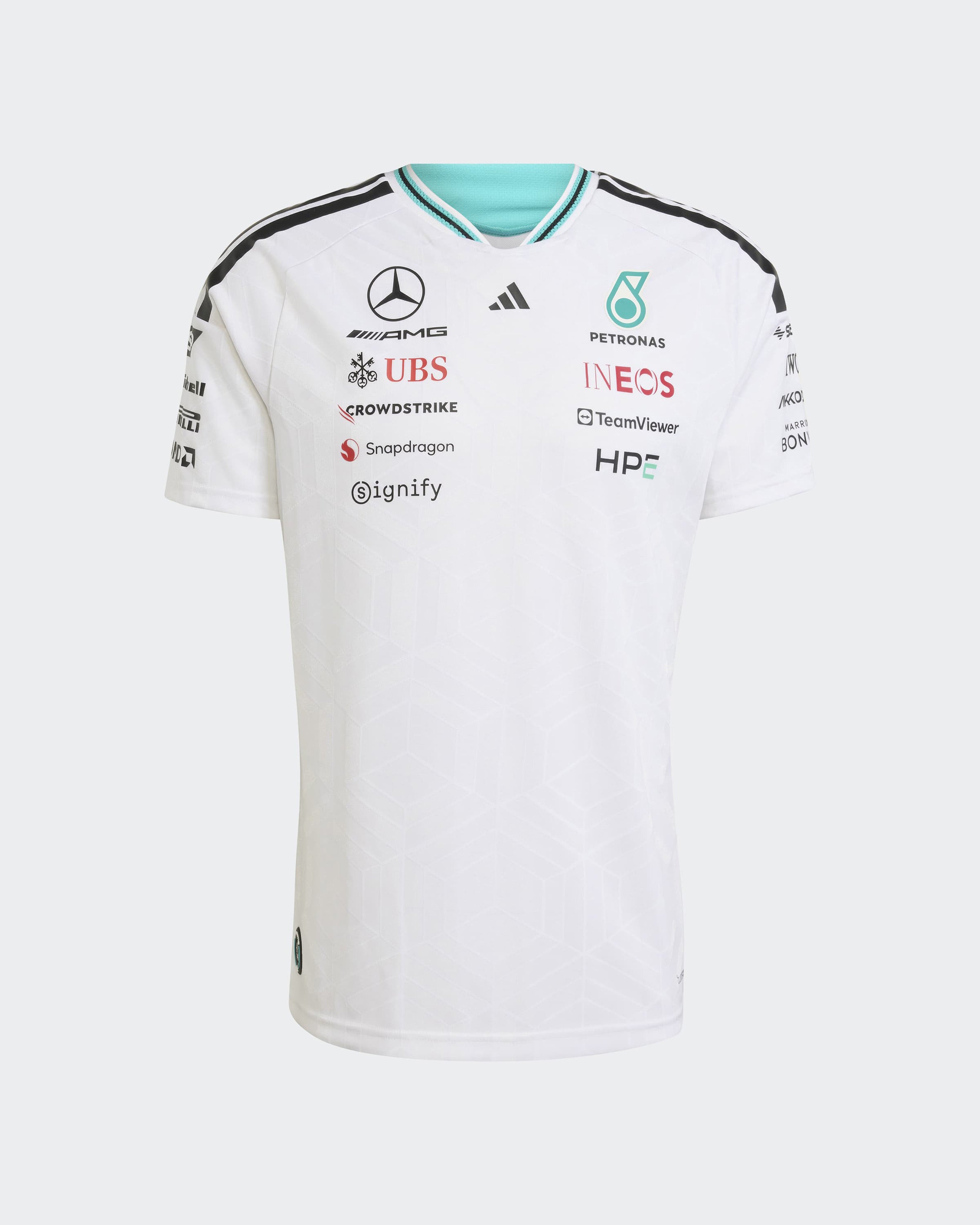 新品未使用Mercedes AMG F1 オーセンティックTシャツ S Mens 2026 Authentic Driver Tee – White | Official Mercedes-AMG