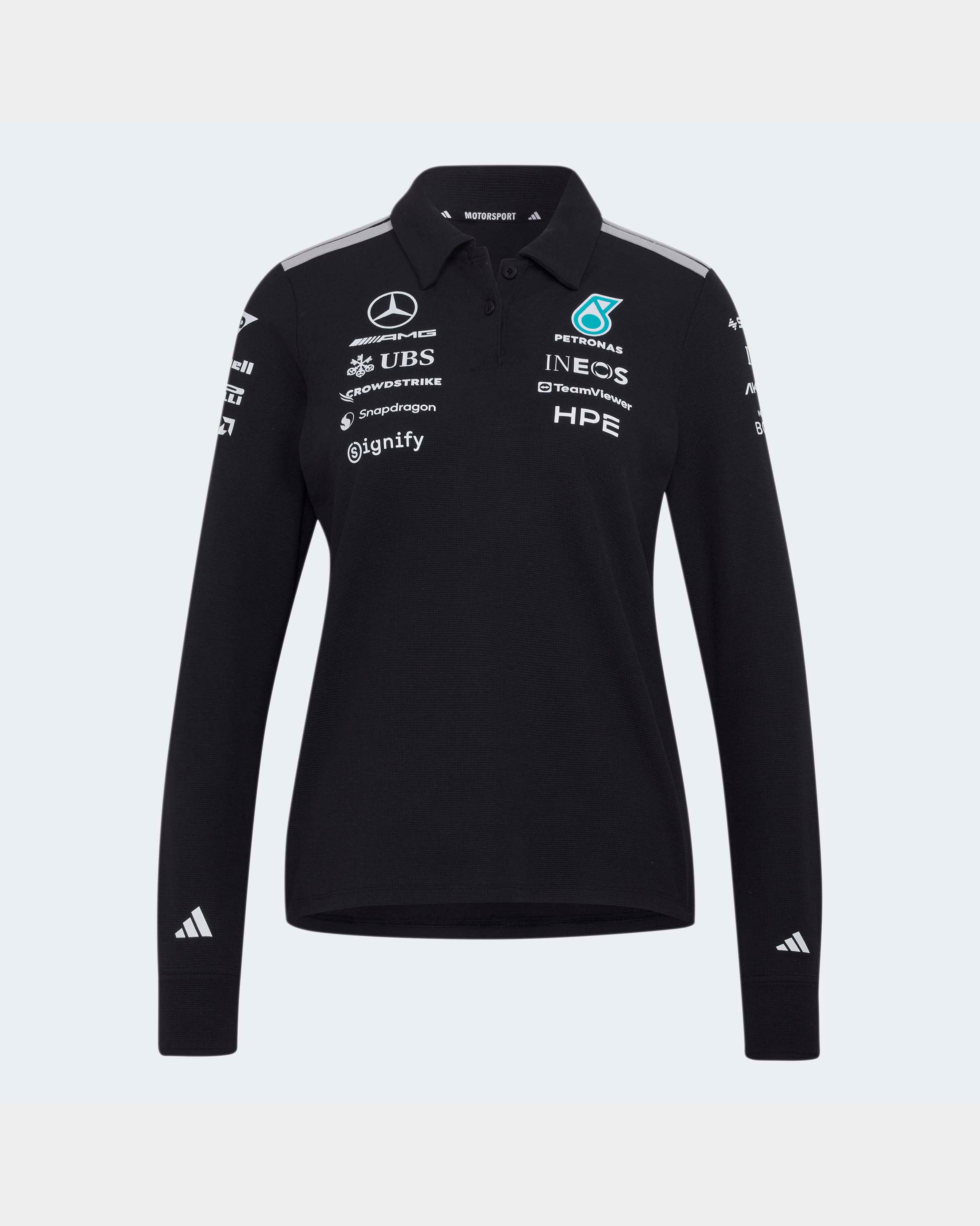 Womens 2026 Team Long-Sleeve Polo Black