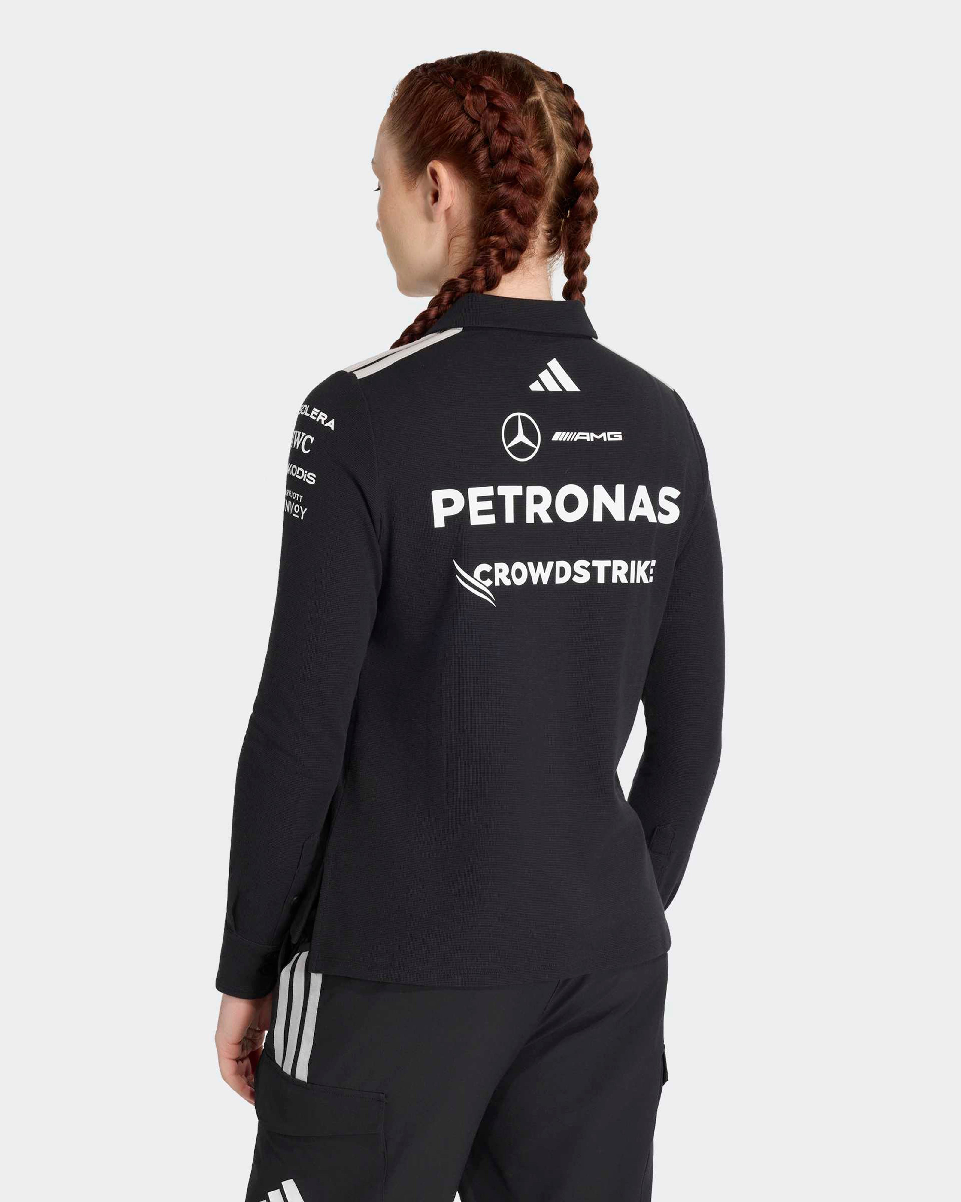 Women's 2026 Mercedes-AMG F1 Team Long-Sleeve Polo - Black