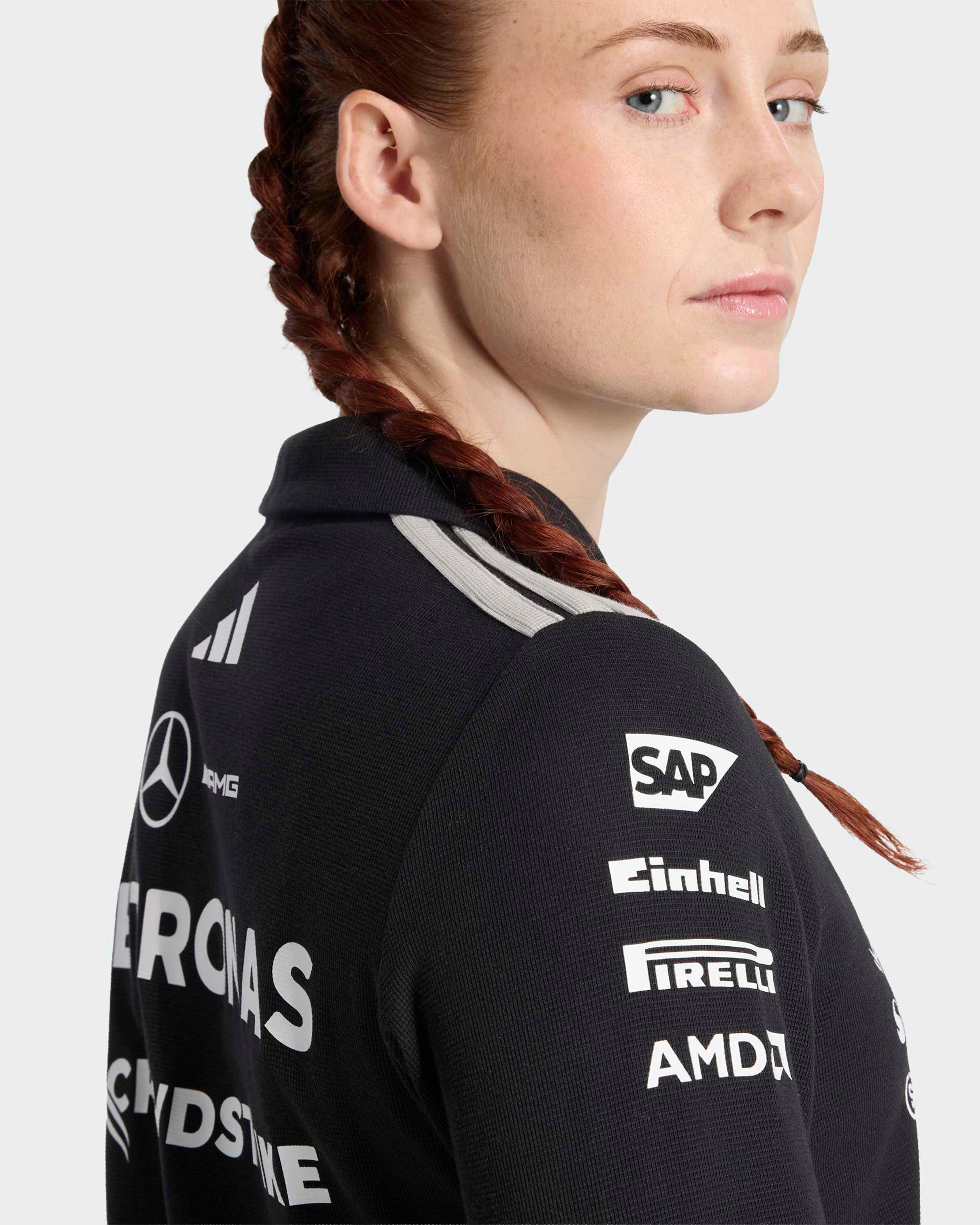 Womens 2026 Team Long-Sleeve Polo Black