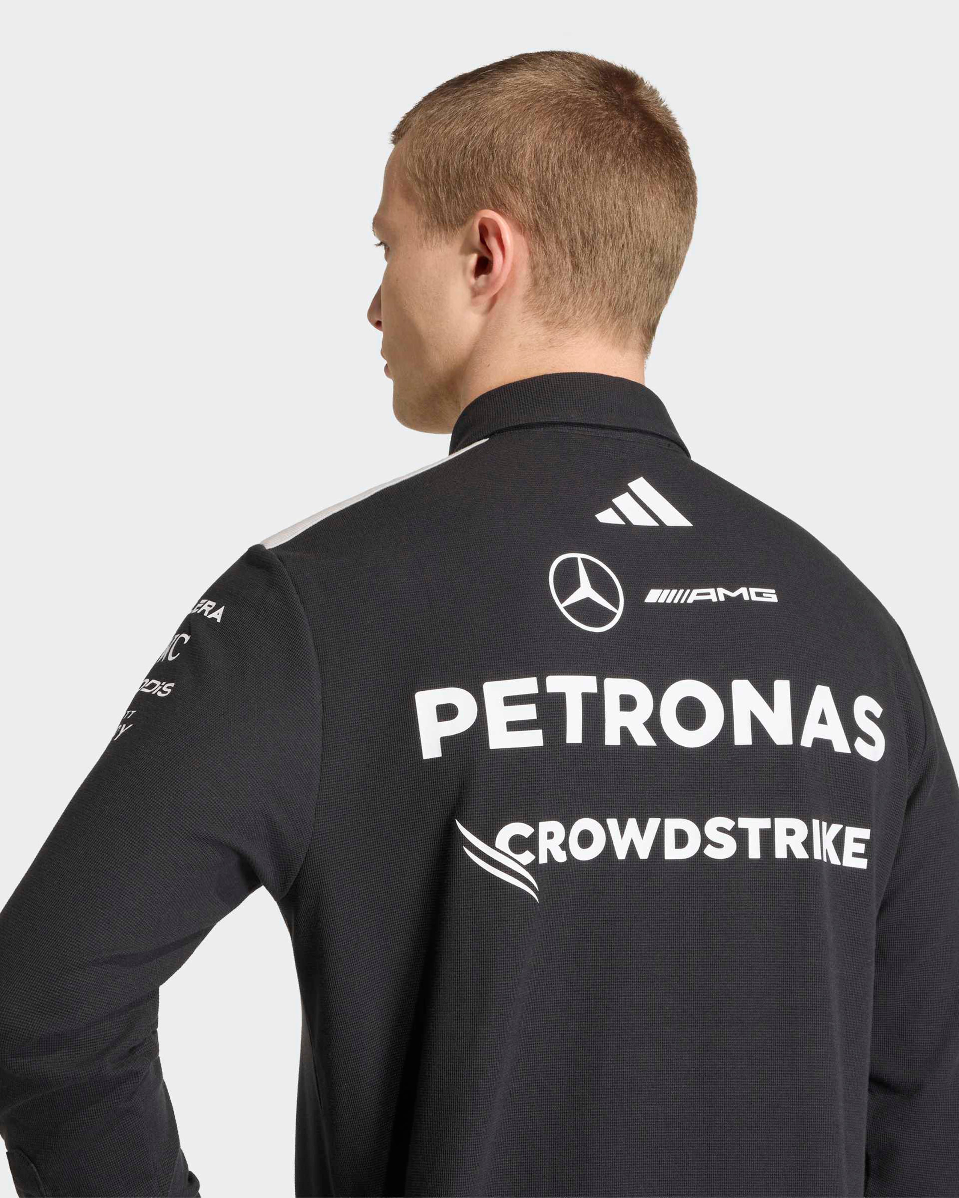 Official Mercedes-AMG PETRONAS F1 Team Men's 2026 Long-Sleeve Polo