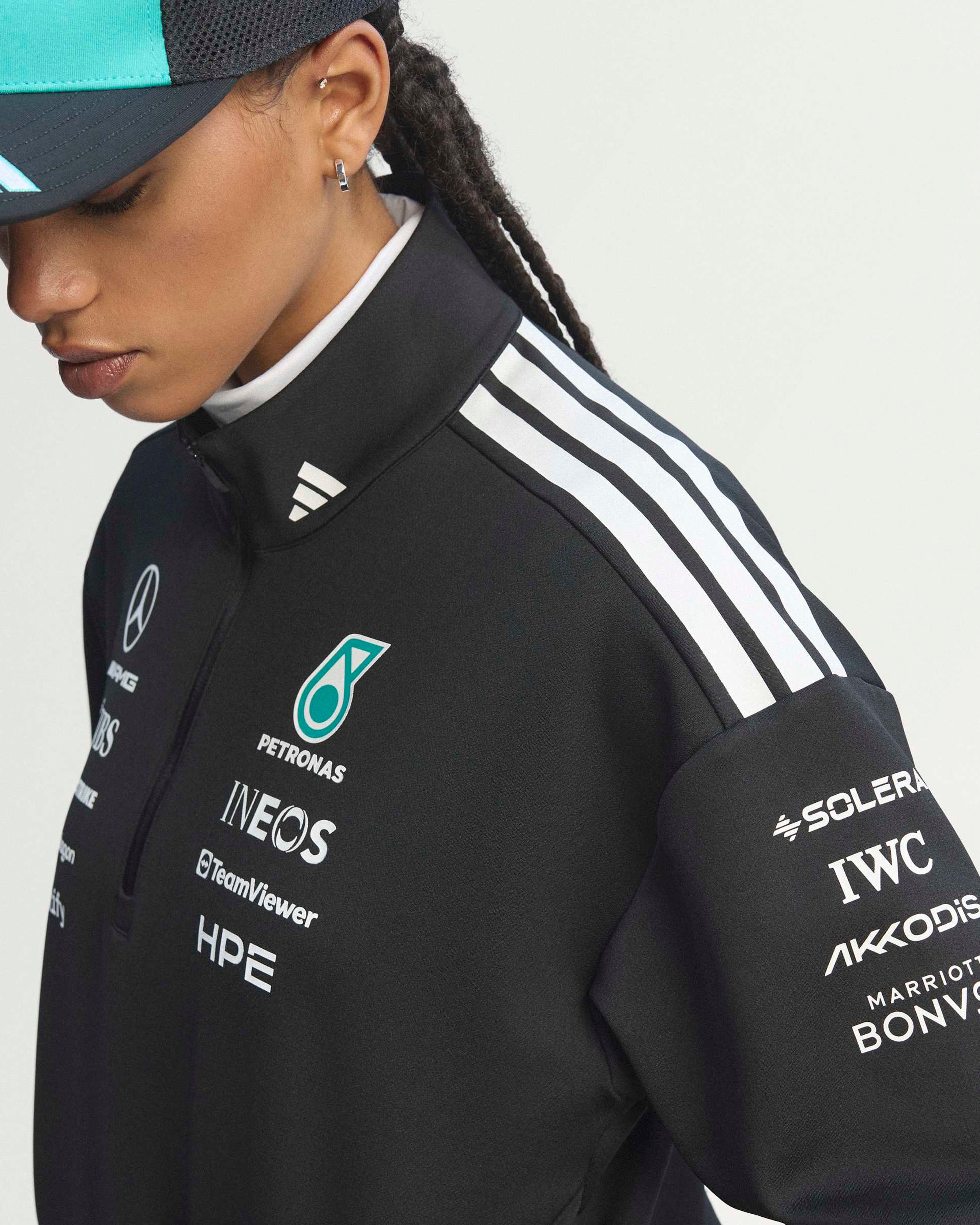Official Women's 2026 Team Quarter Zip - Black | Mercedes-AMG