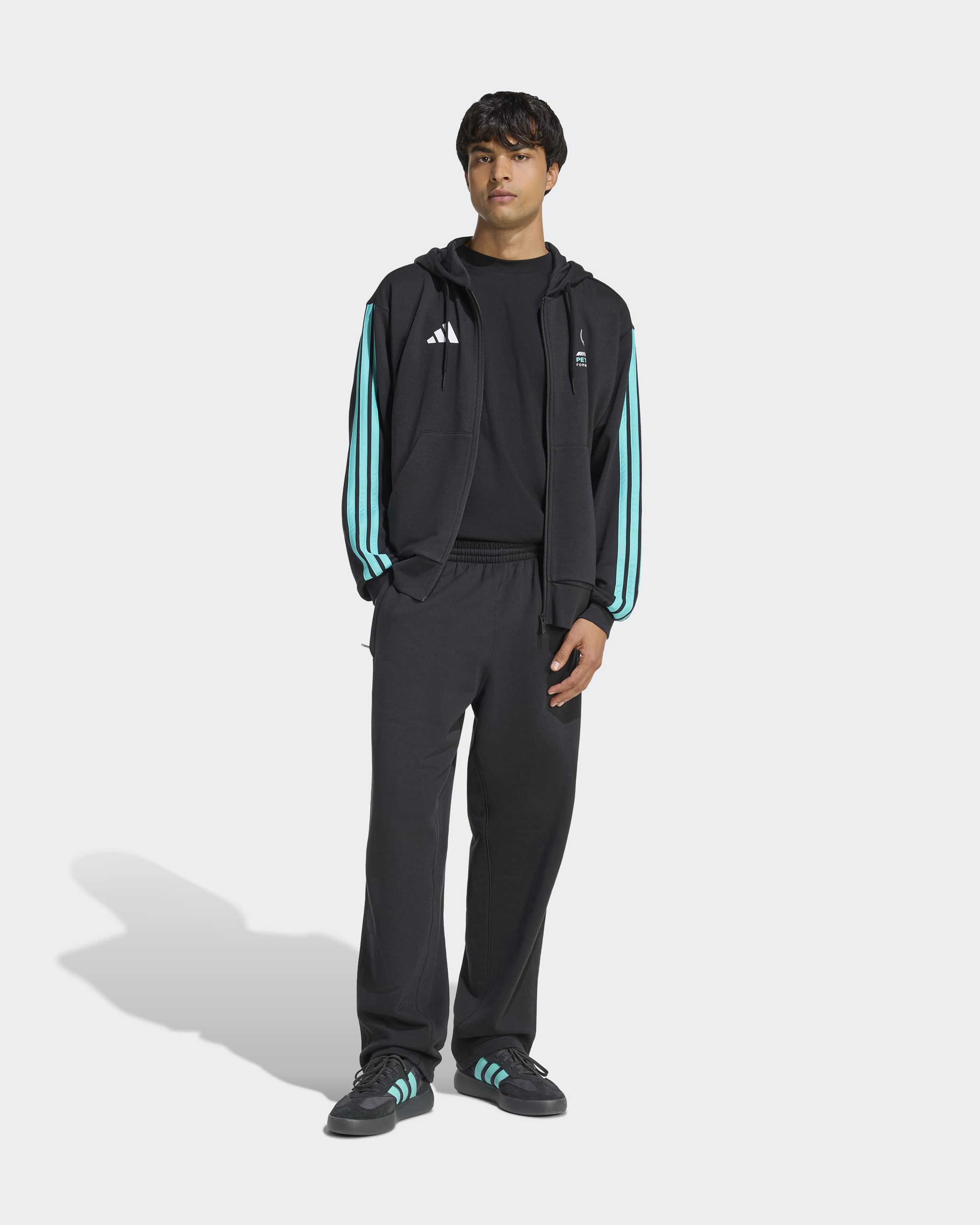 2026 Men's DNA Full-Zip Hoody Black | Mercedes-AMG PETRONAS F1