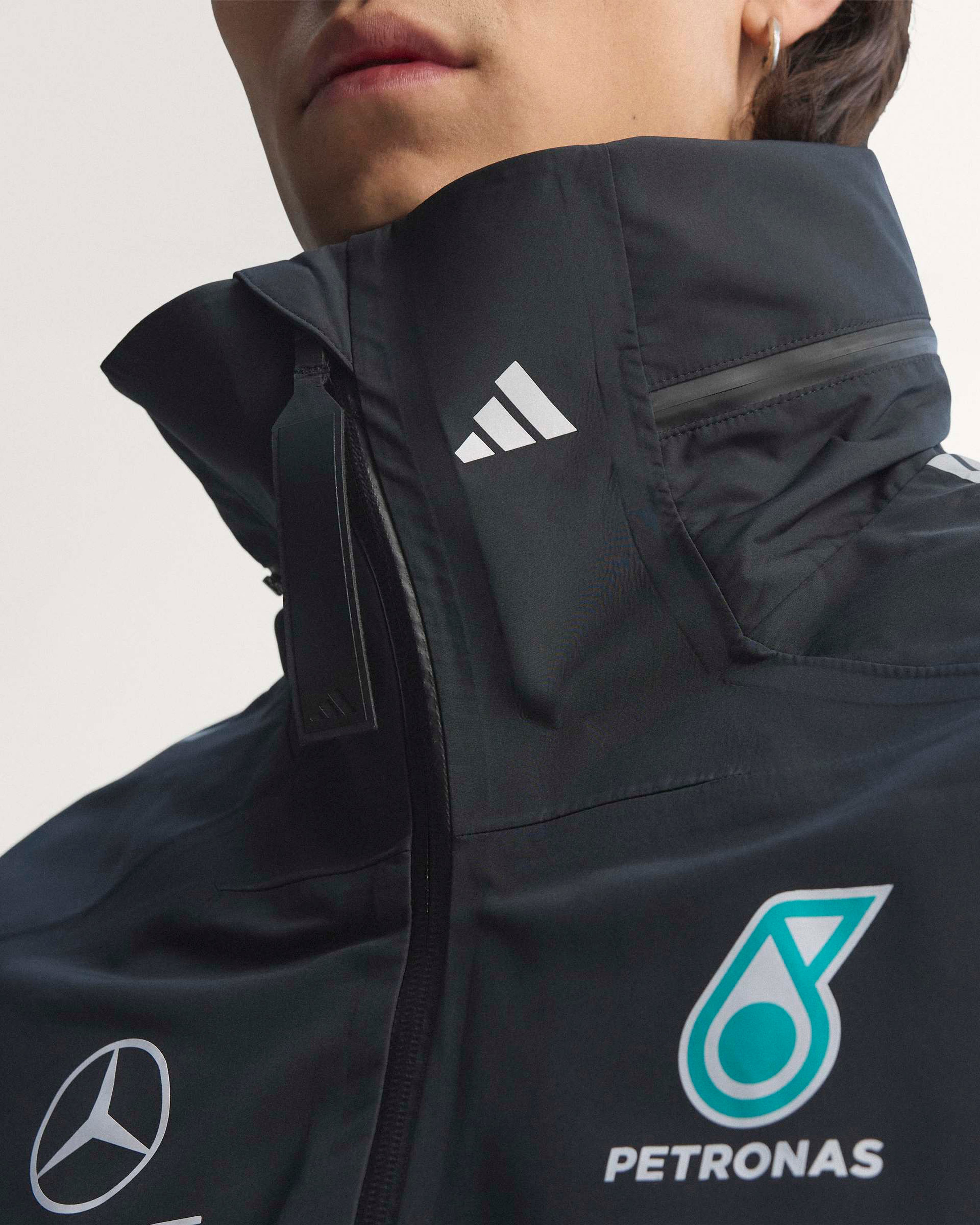 Mens 2026 Team Rain Parka Black