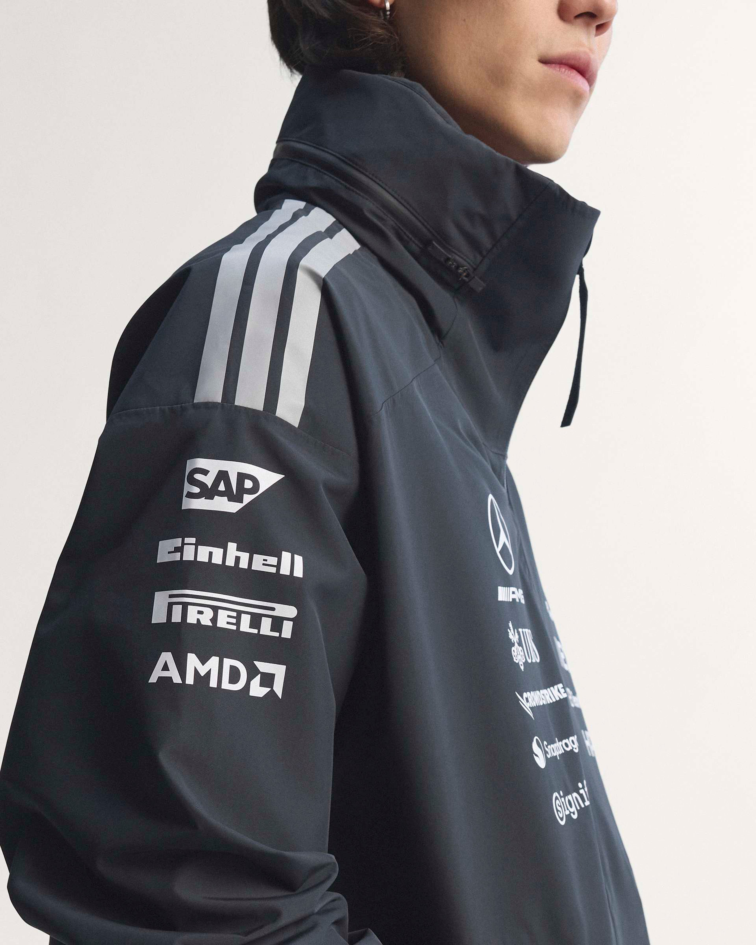 Mens 2026 Team Rain Parka Black