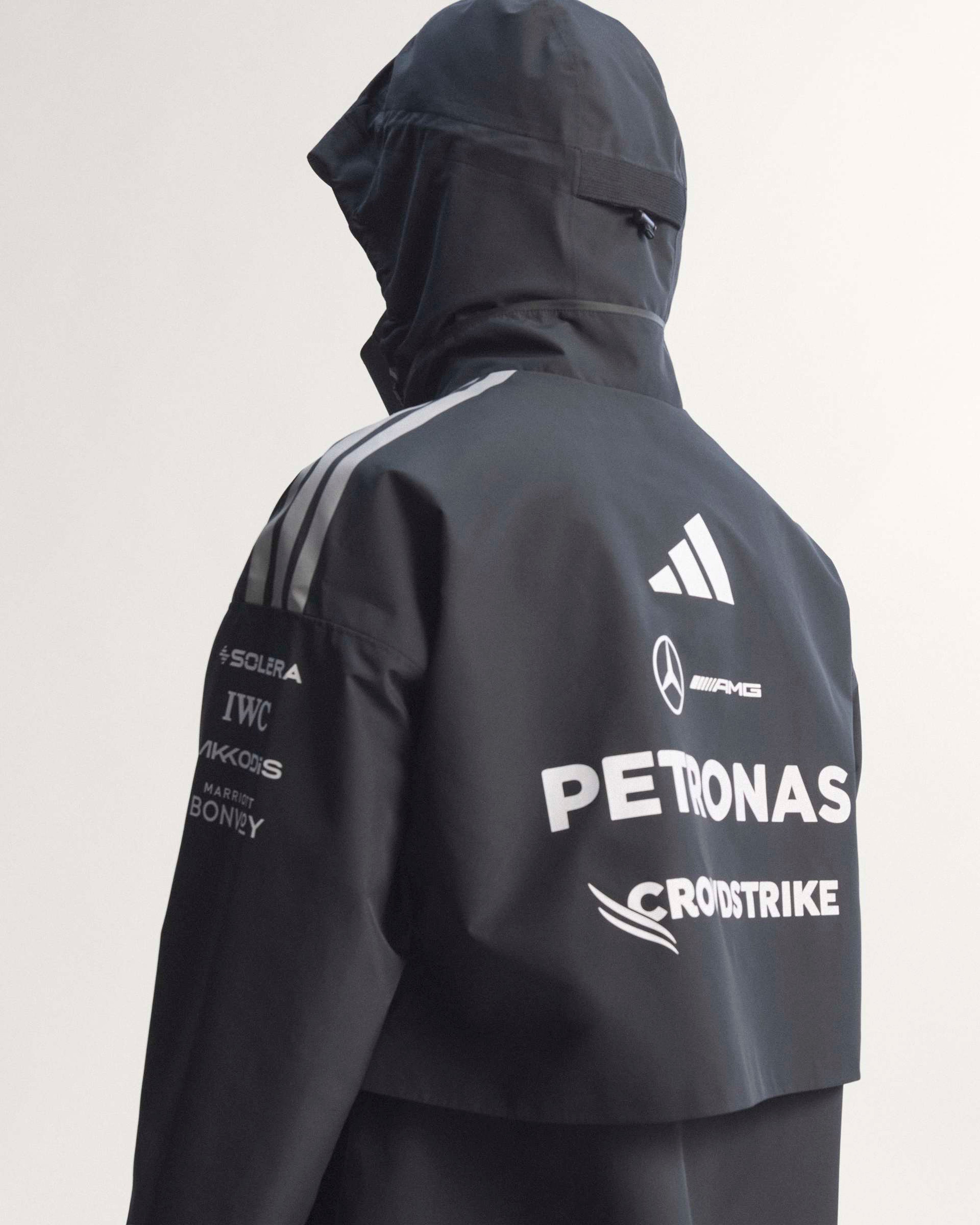 Men's 2026 Team Rain Parka - Black | Mercedes-AMG PETRONAS F1 Team