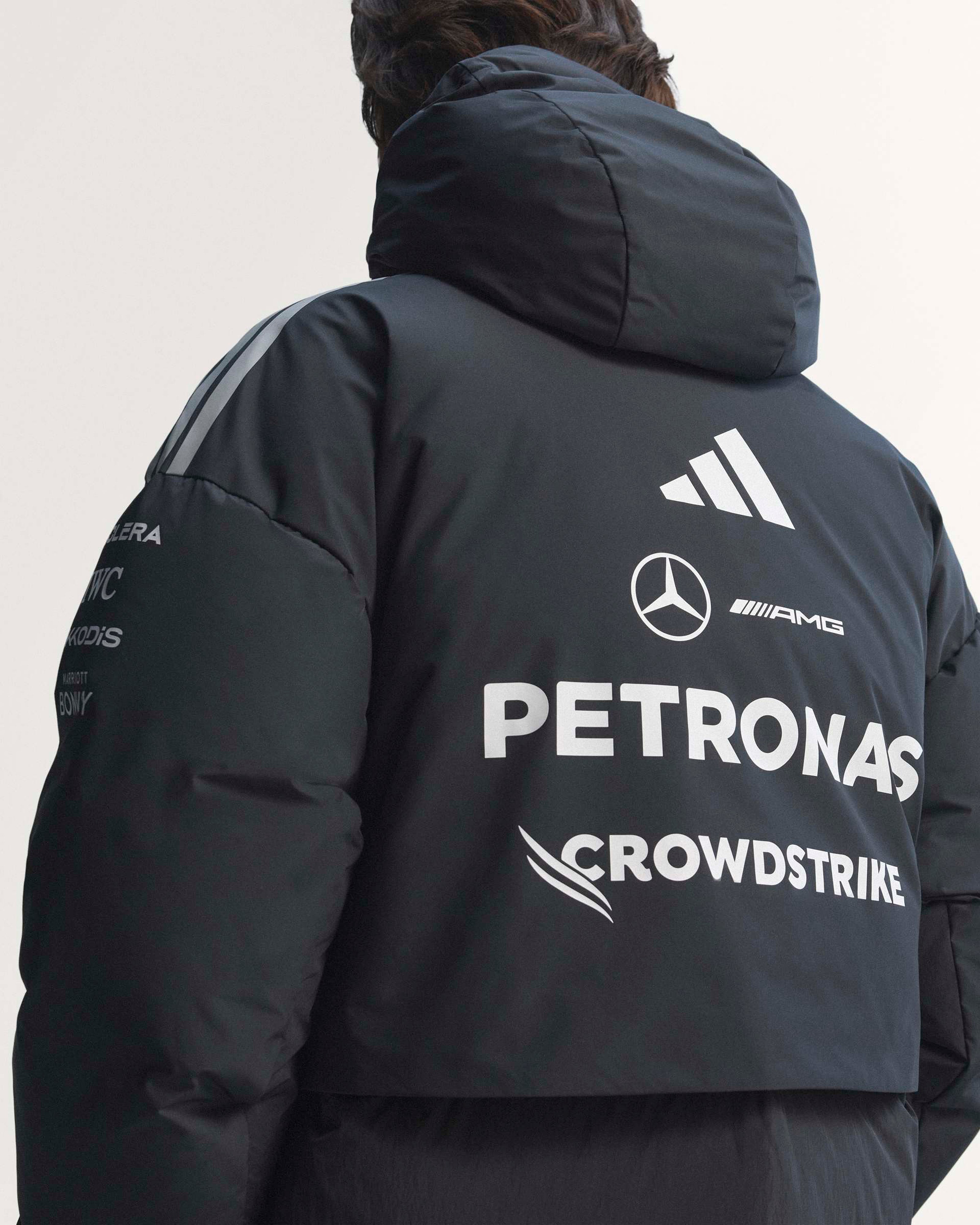 Mens 2026 Team Down Winter Jacket Black | Mercedes-AMG Petronas F1
