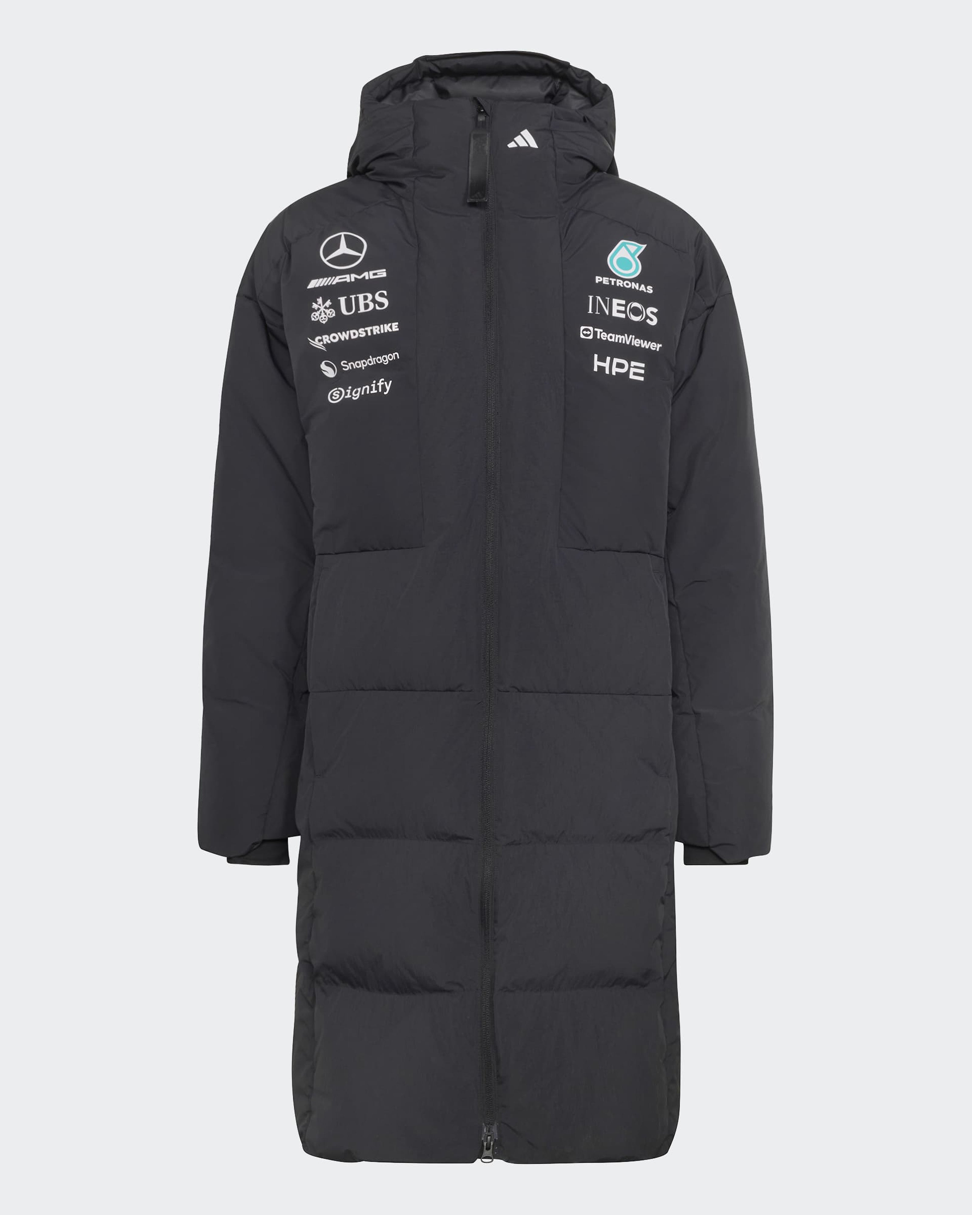 Mens 2026 Team Down Winter Jacket Black | Mercedes-AMG Petronas F1