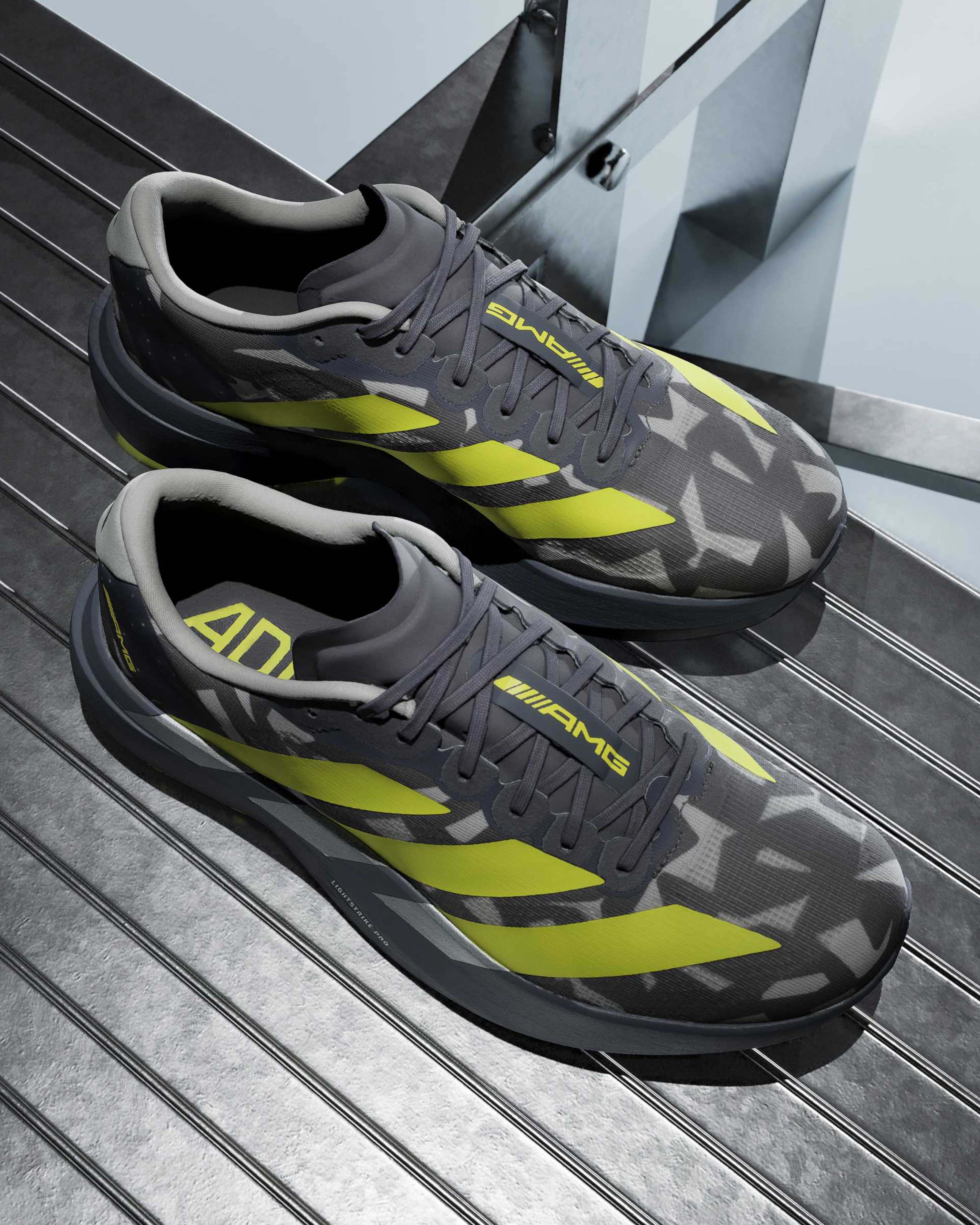 2026 Men's Adizero AMG Evo SL Shoes - Grey | Mercedes-AMG PETRONAS