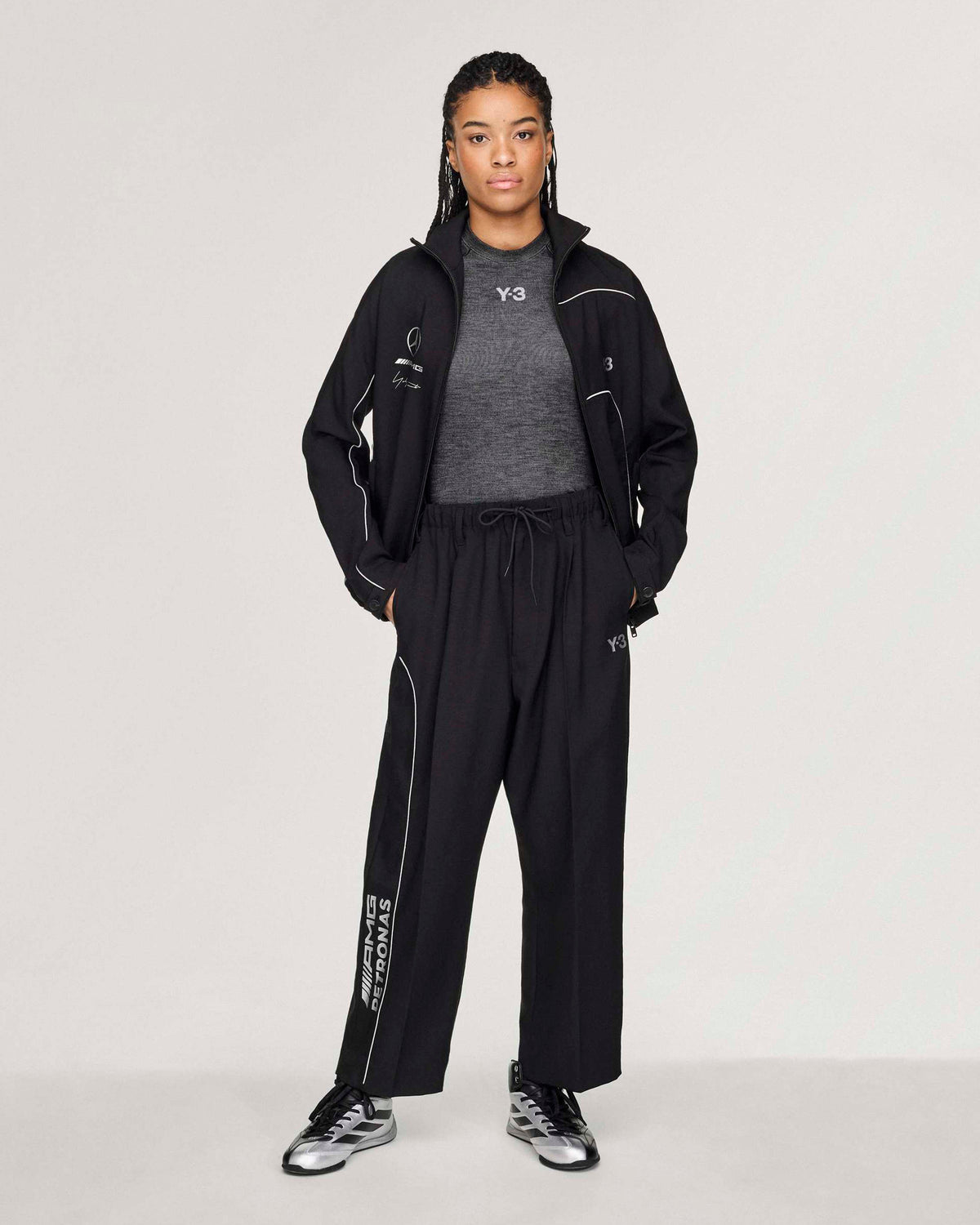 Mercedes-AMG PETRONAS F1 Team Y-3 Track Pants - Black | Official 