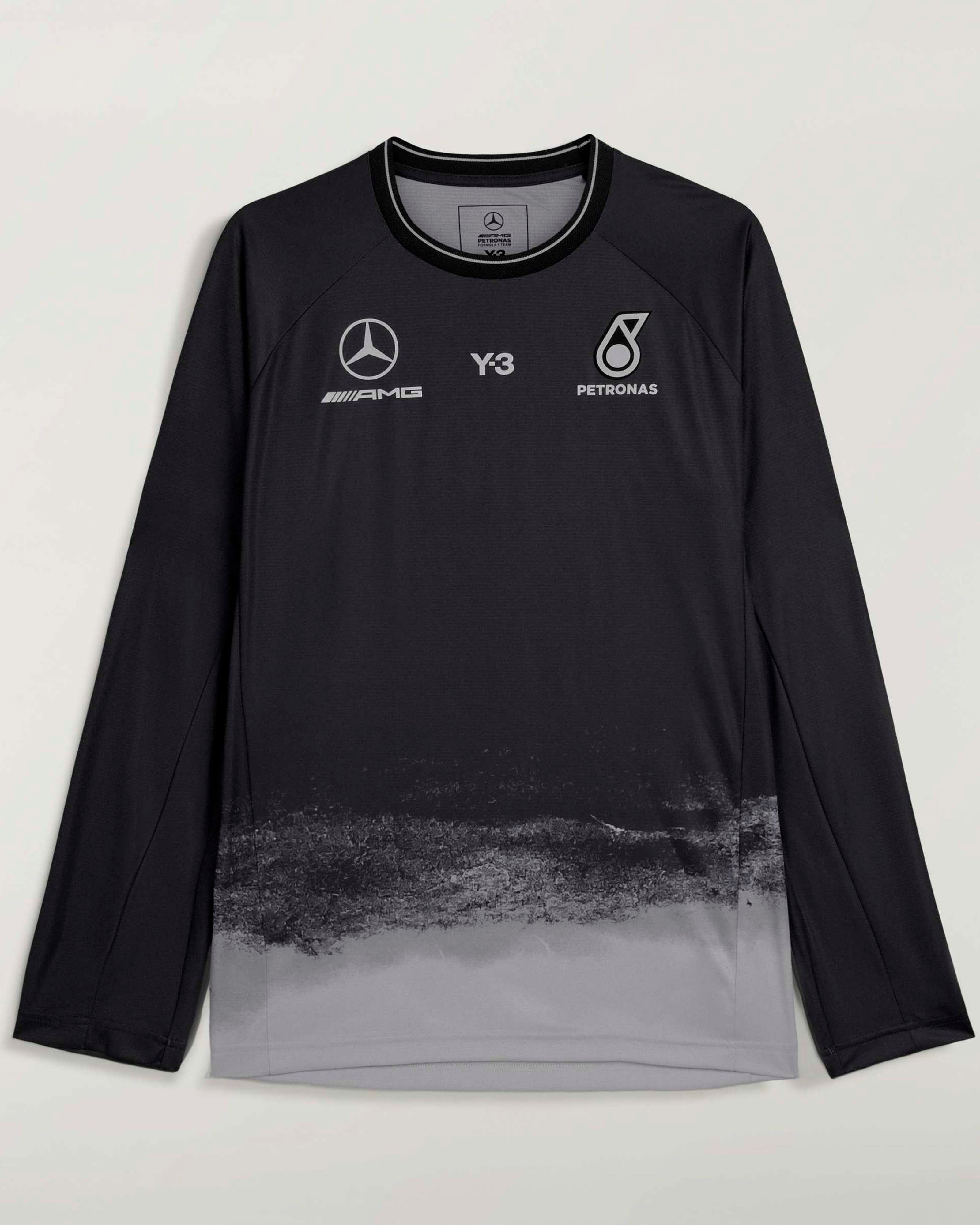 Y-3 Long-Sleeve Mechanics Tee - Black | Mercedes-AMG PETRONAS F1