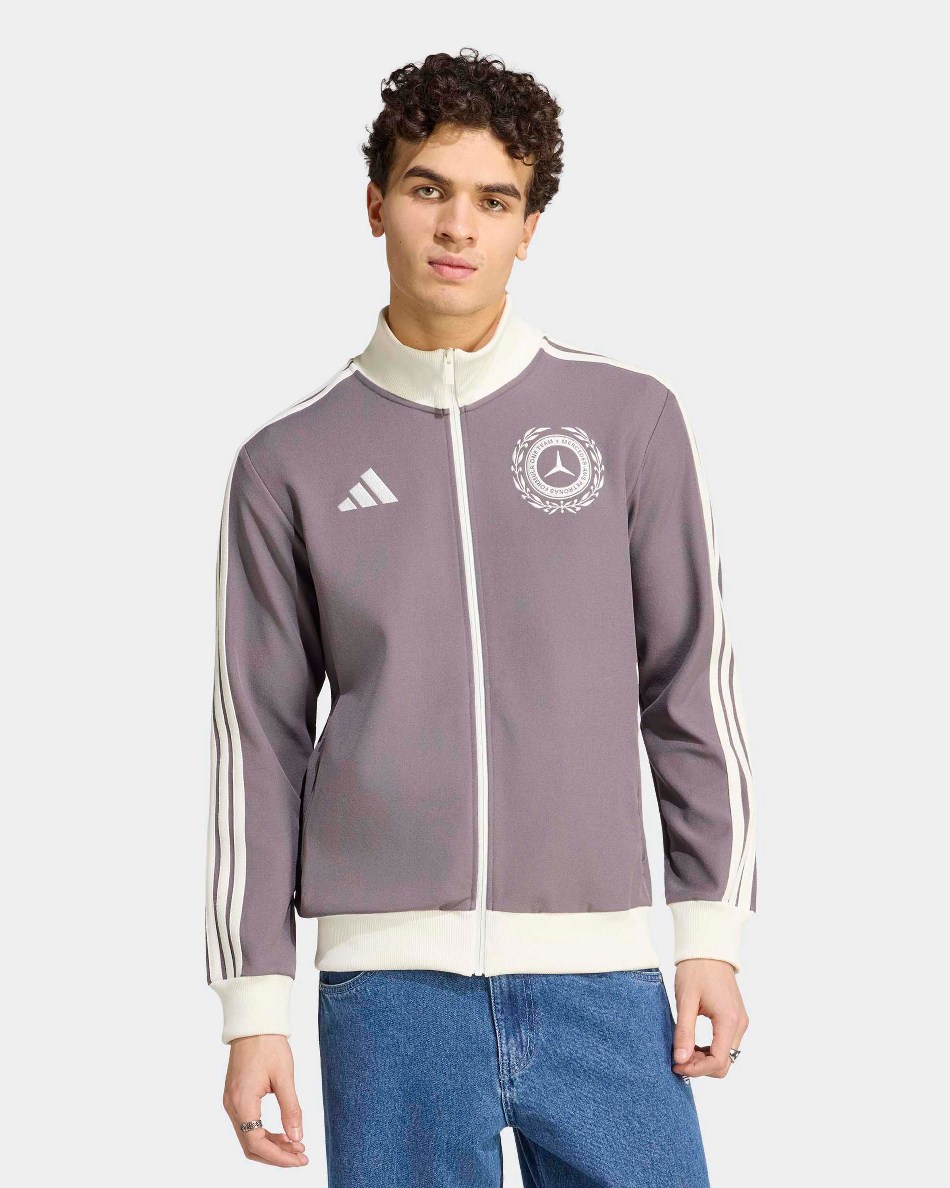 Mens Silver Arrows Icon Track Top Grey