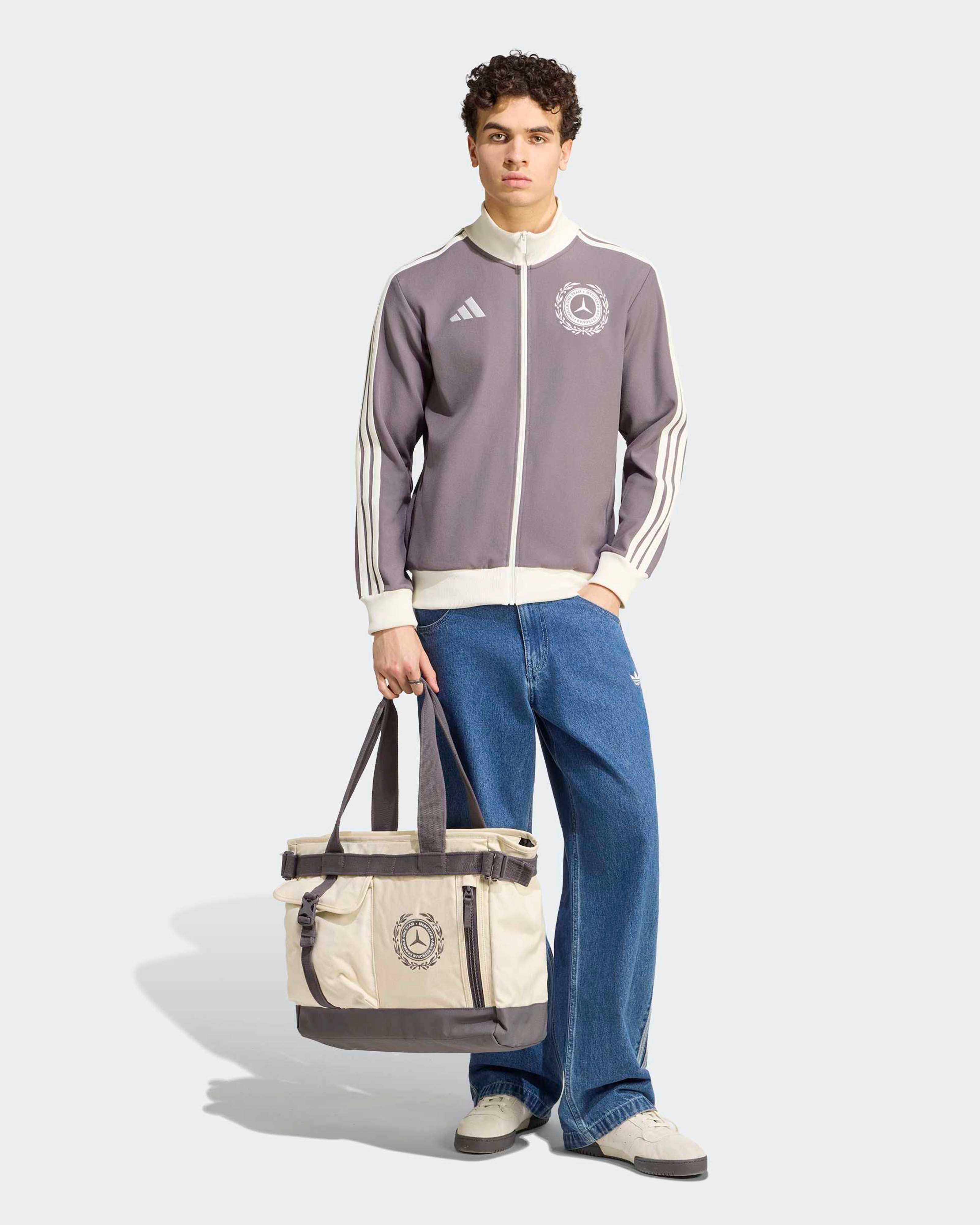 Mens Silver Arrows Icon Track Top Grey