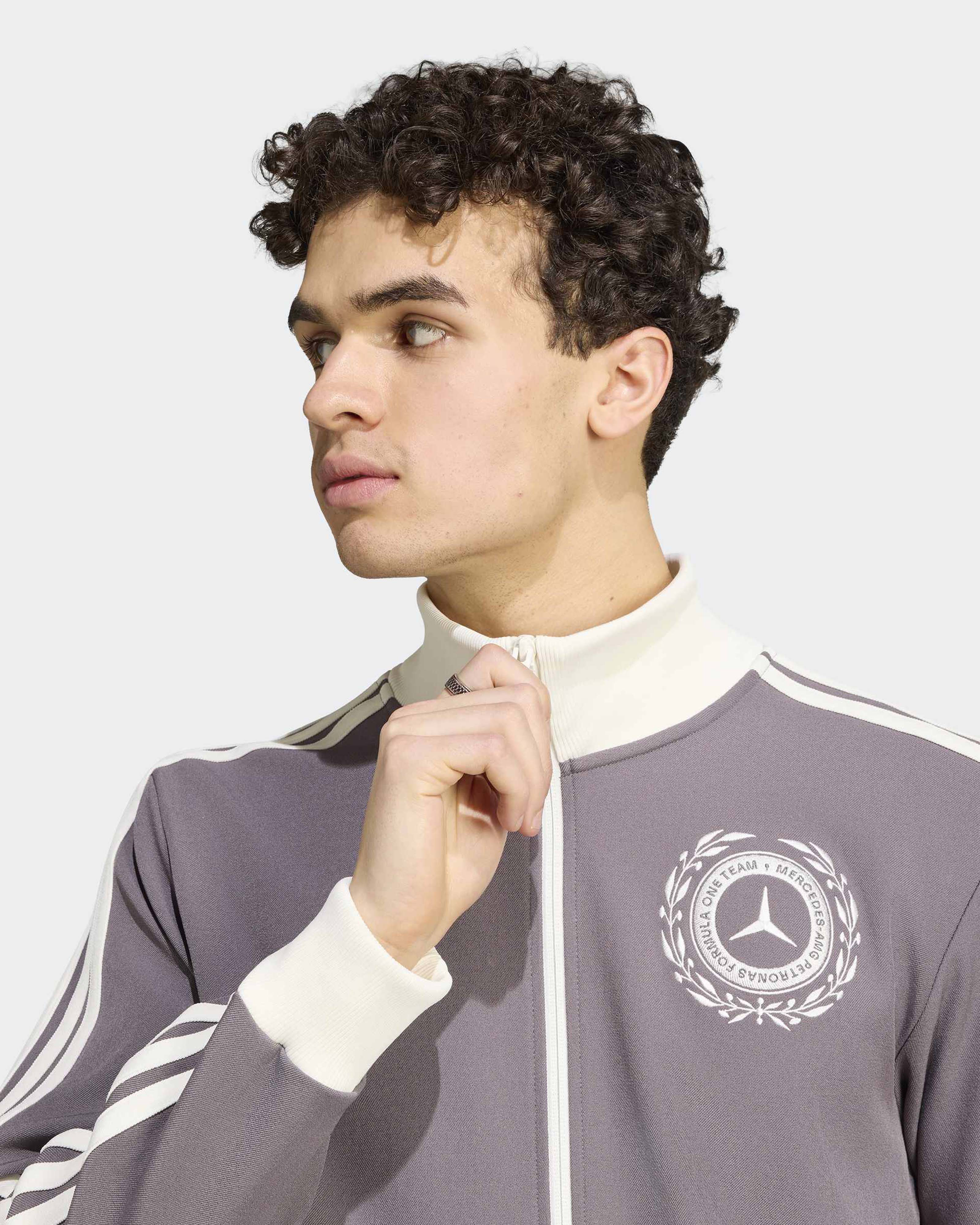Mens Silver Arrows Icon Track Top Grey