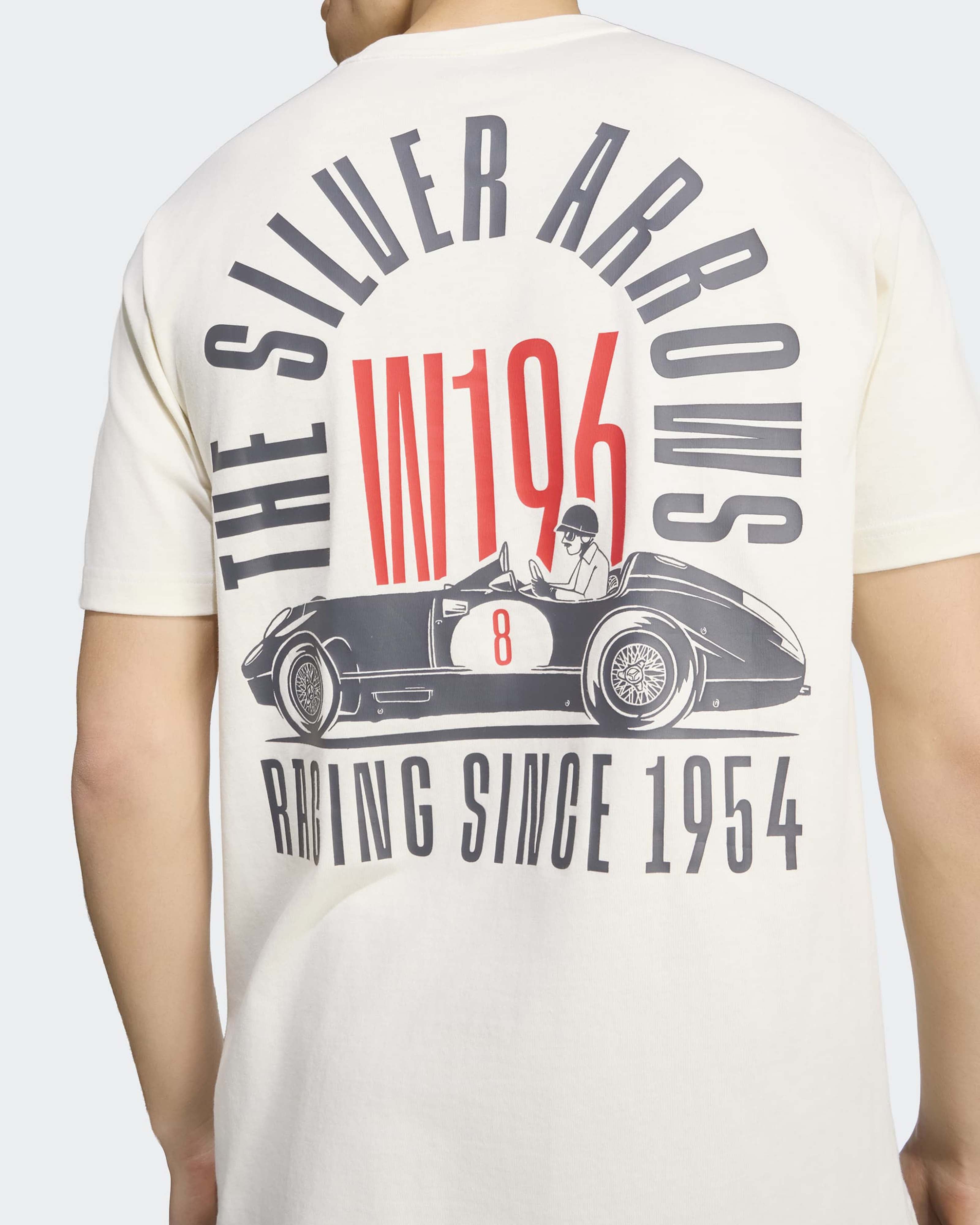 Mens Silver Arrows 1955 Graphic T-shirt Off White