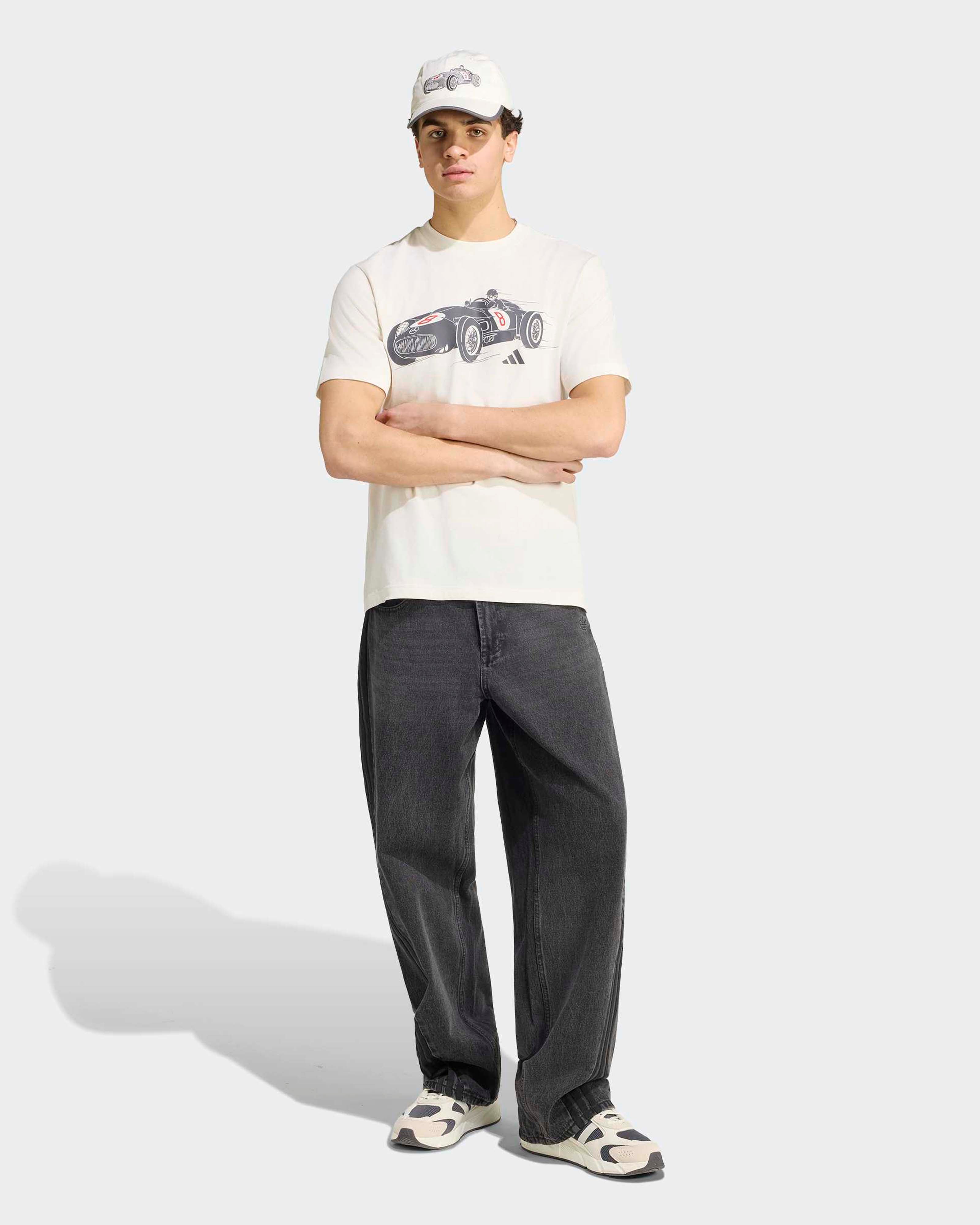 Mens Silver Arrows Graphic T-shirt Off White