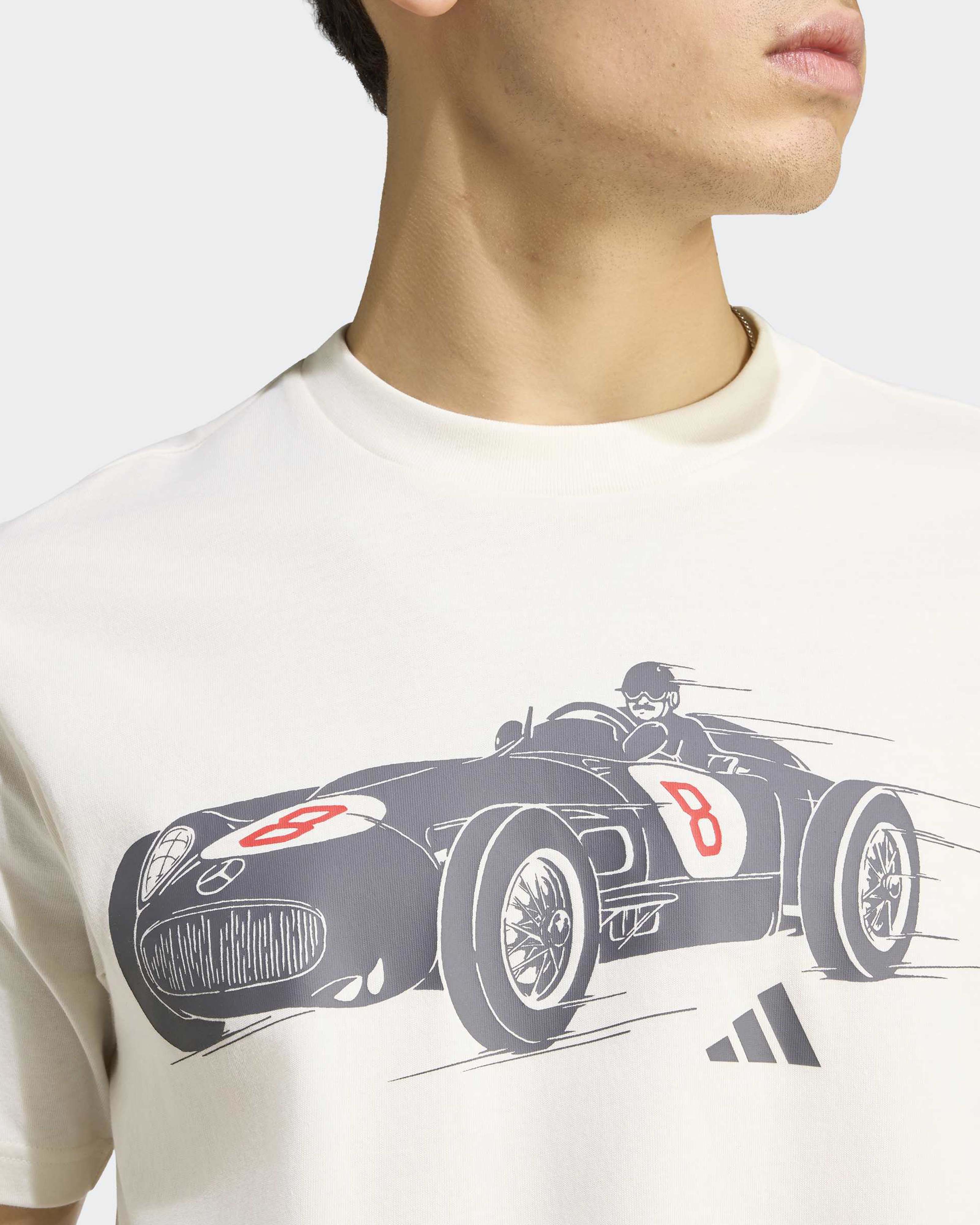 Mens Silver Arrows Graphic T-shirt Off White