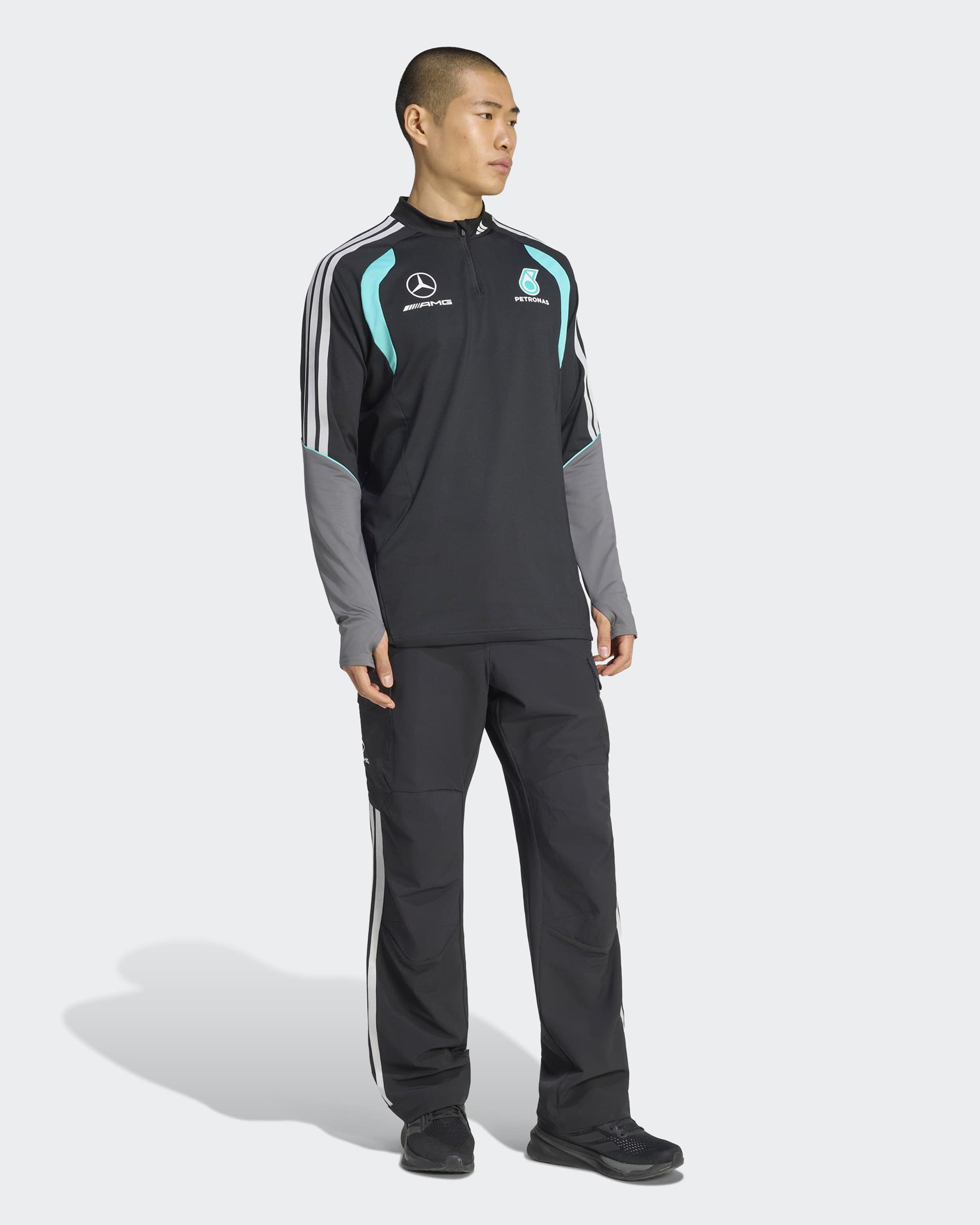 Men's 2026 Mechanics Quarter Zip Top – Black | Mercedes-AMG