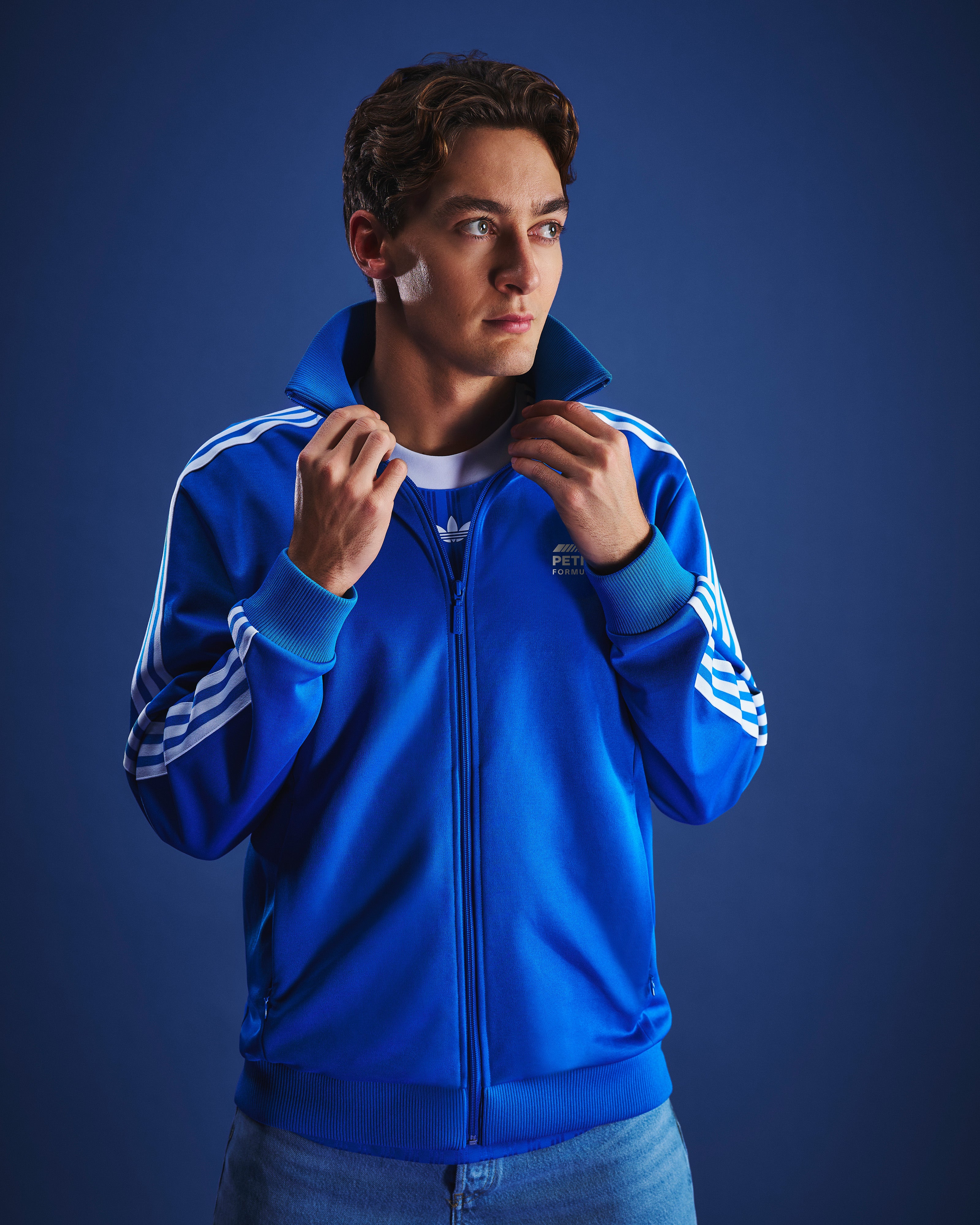 Mercedes-AMG PETRONAS F1 Team Men's Blue Wonder Track Top - Blue