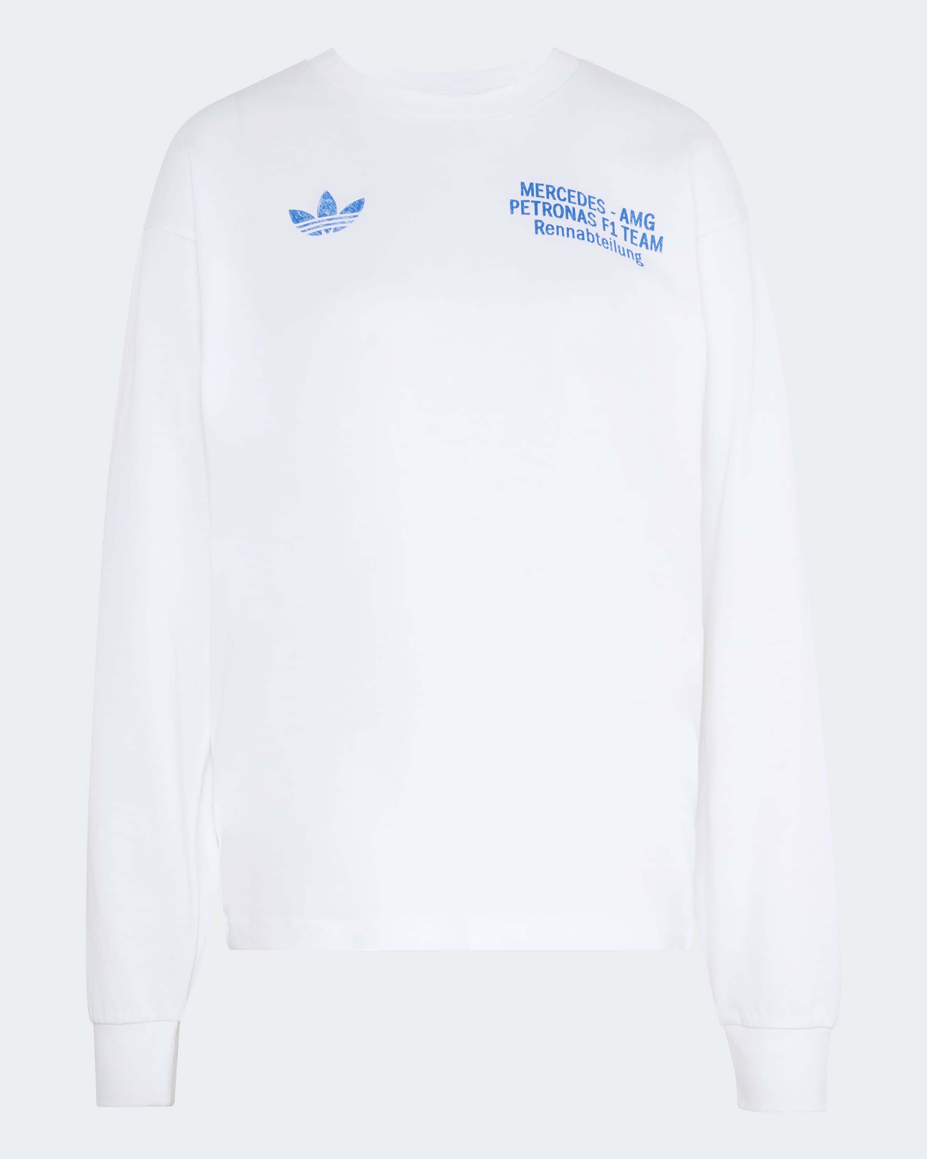 Mens Blue Wonder Longsleeve T-shirt White