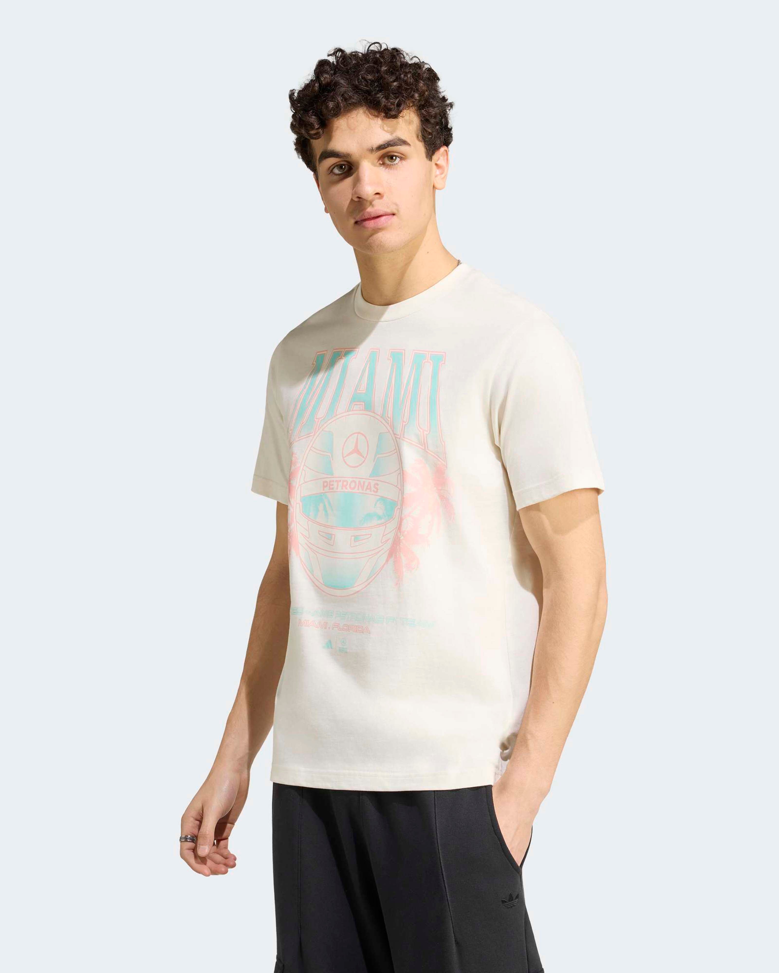 Mens Miami Graphic T-shirt Off White