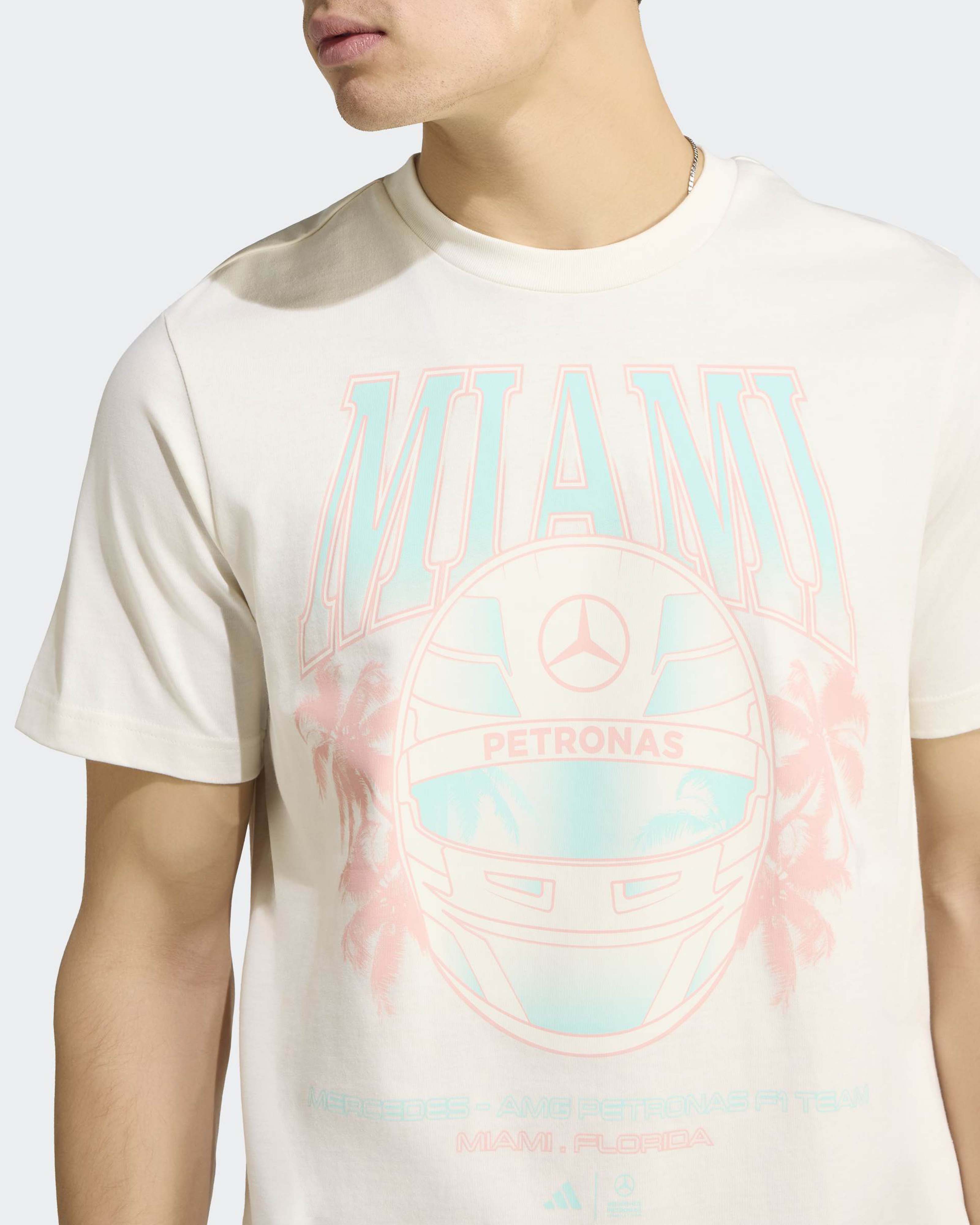 Mens Miami Graphic T-shirt Off White