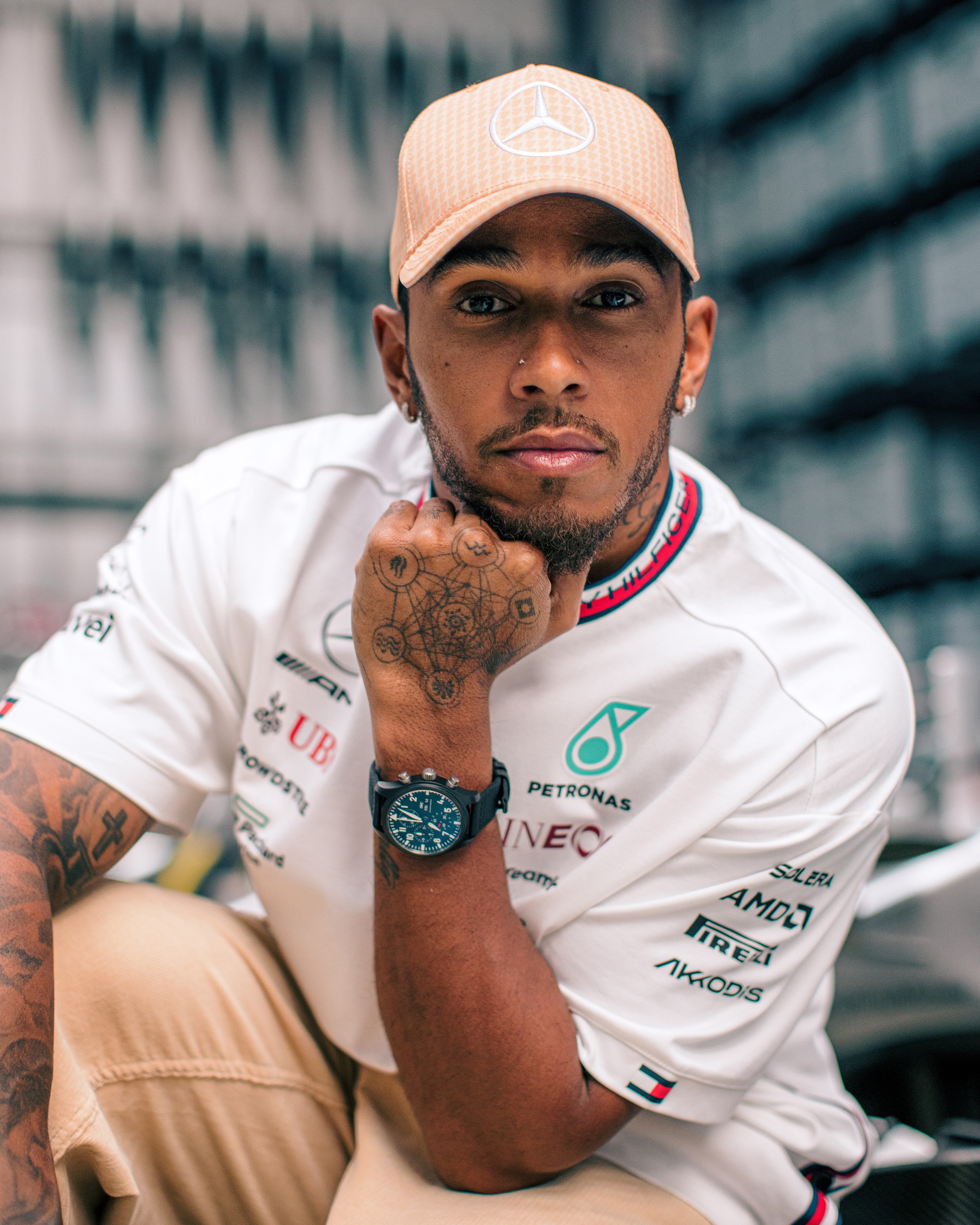Lewis Hamilton 2023 Team Driver Cap Peach