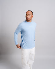 Mens Longsleeve Retro Tee Sky