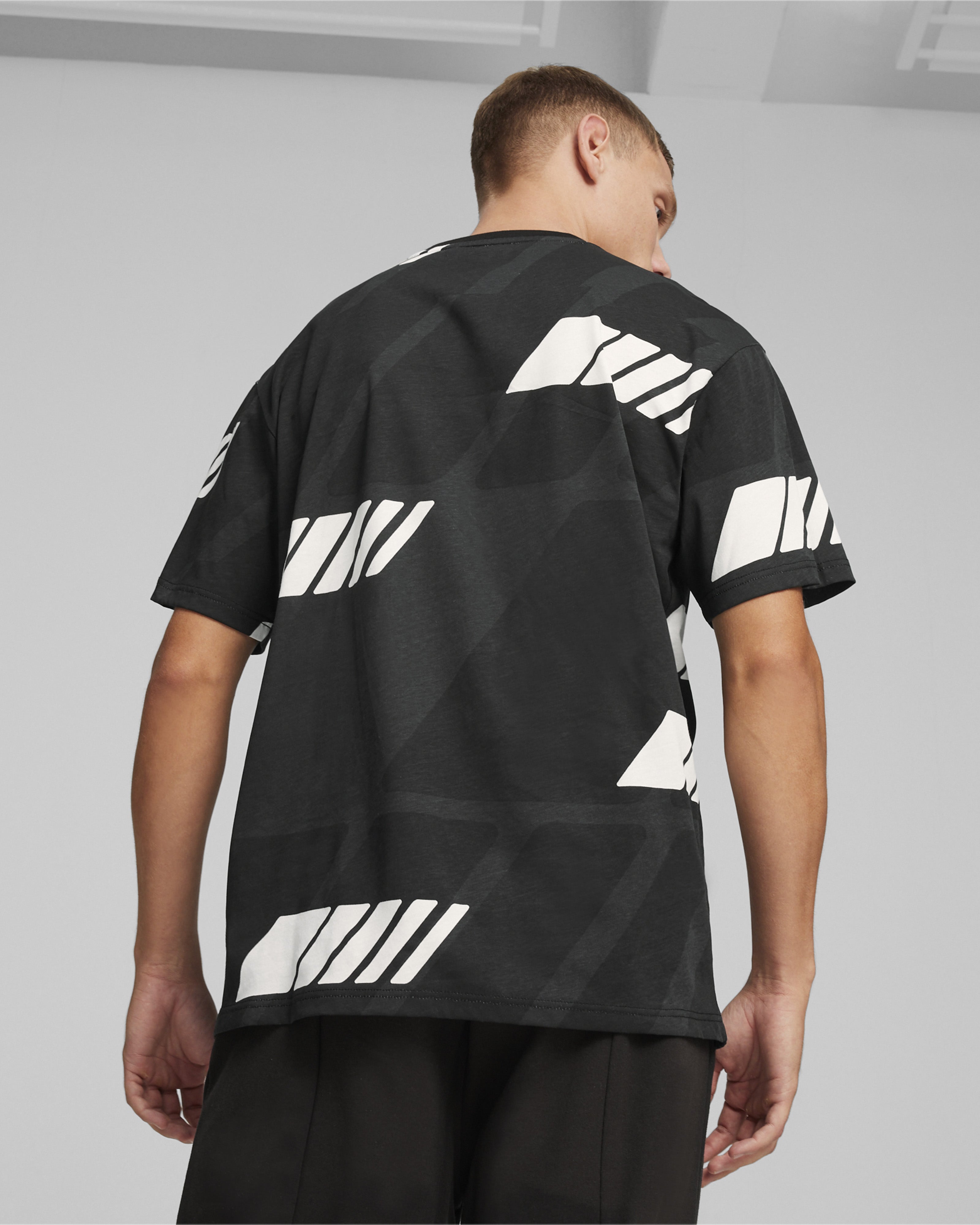 Mens Puma AMG Statement AOP Tee Black