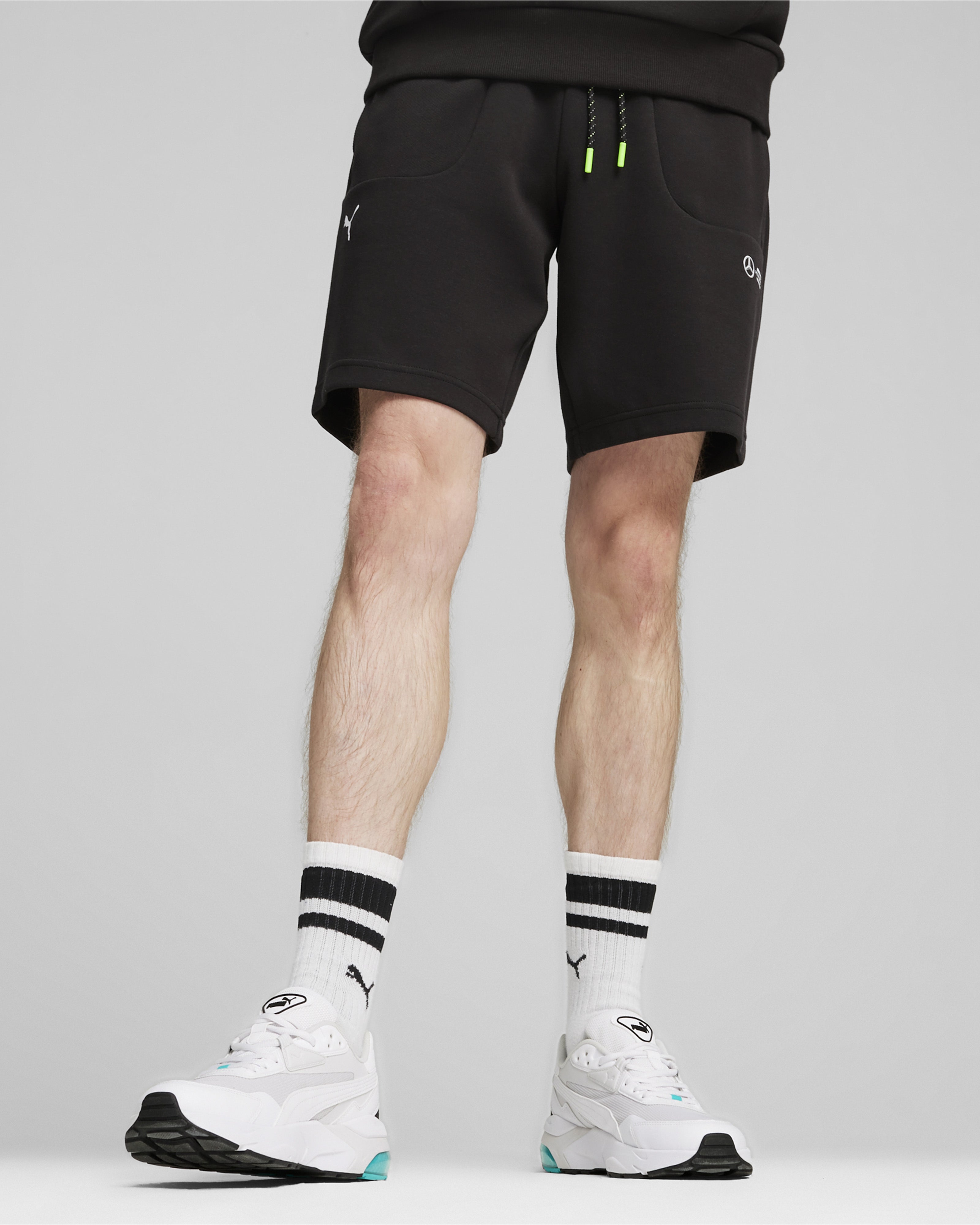 Puma mens shorts black best sale