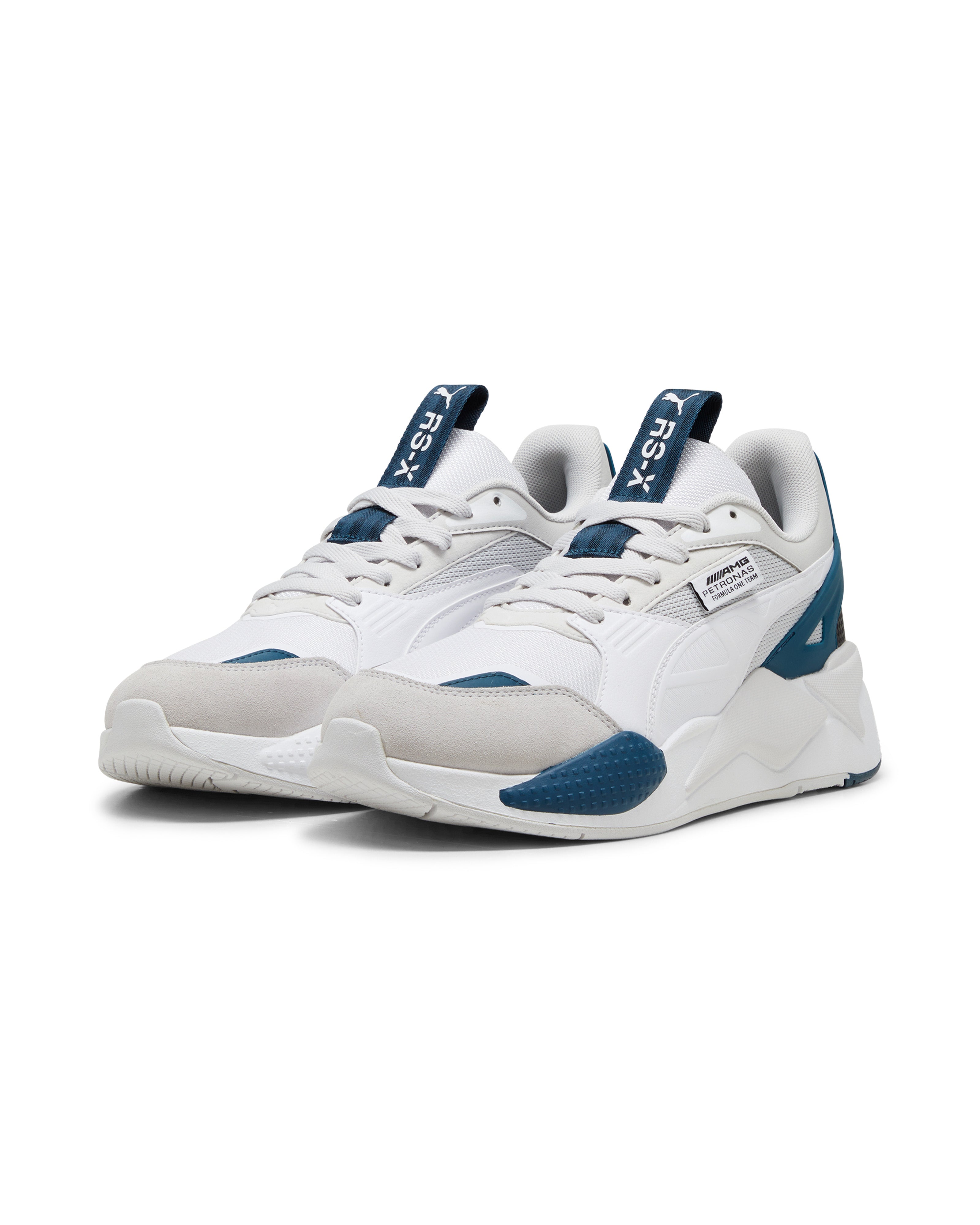 Mens Puma RS X Torque Trainers White Official Mercedes AMG PETRONAS F1 Team Store