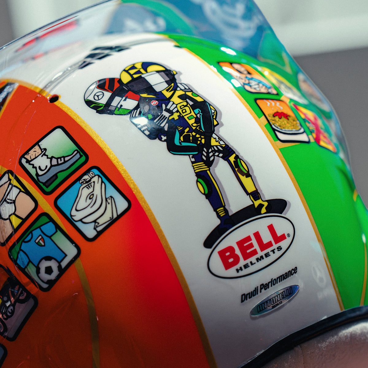 Kimi Antonelli 2026 Monza Mini Bell Helmet Replica 1:2