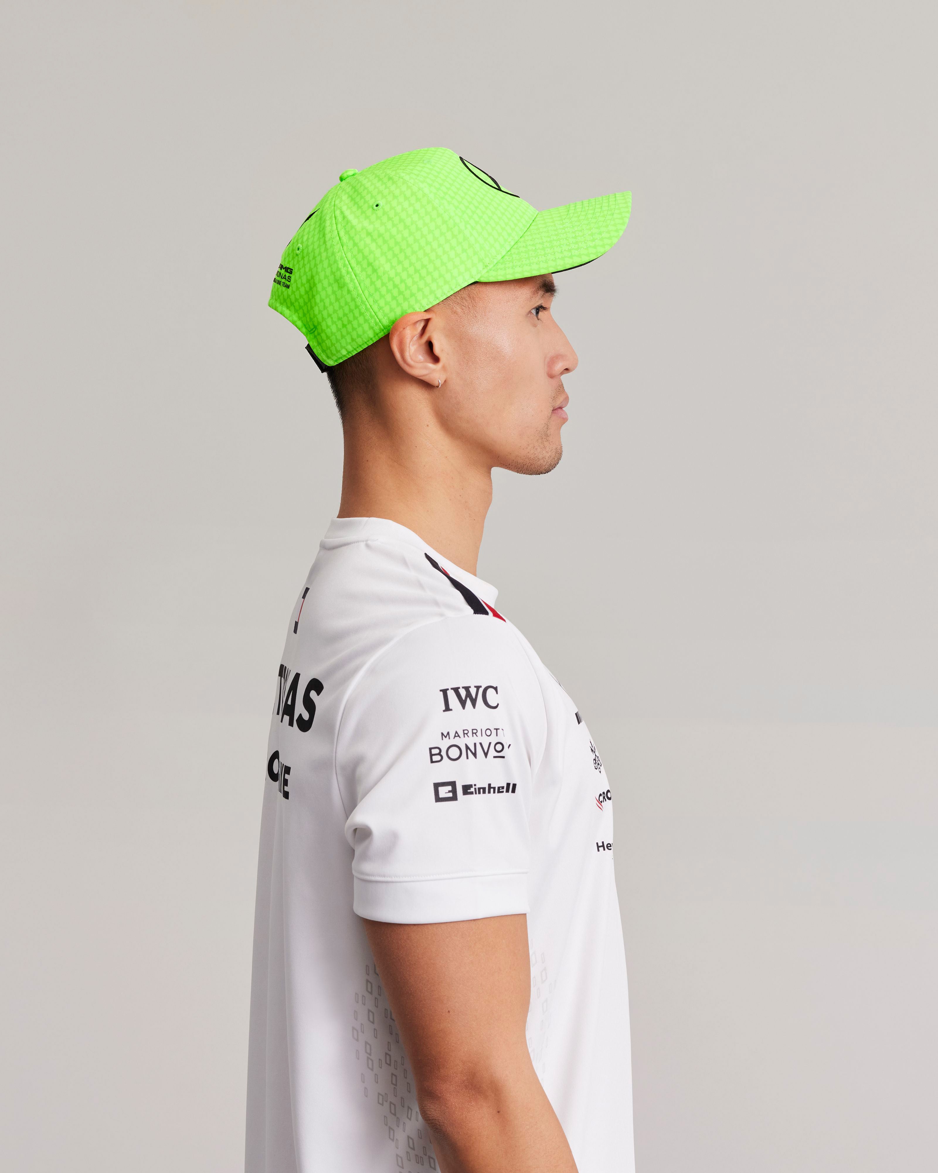 Kids Lewis Hamilton 2023 Team Driver Cap Neon Green