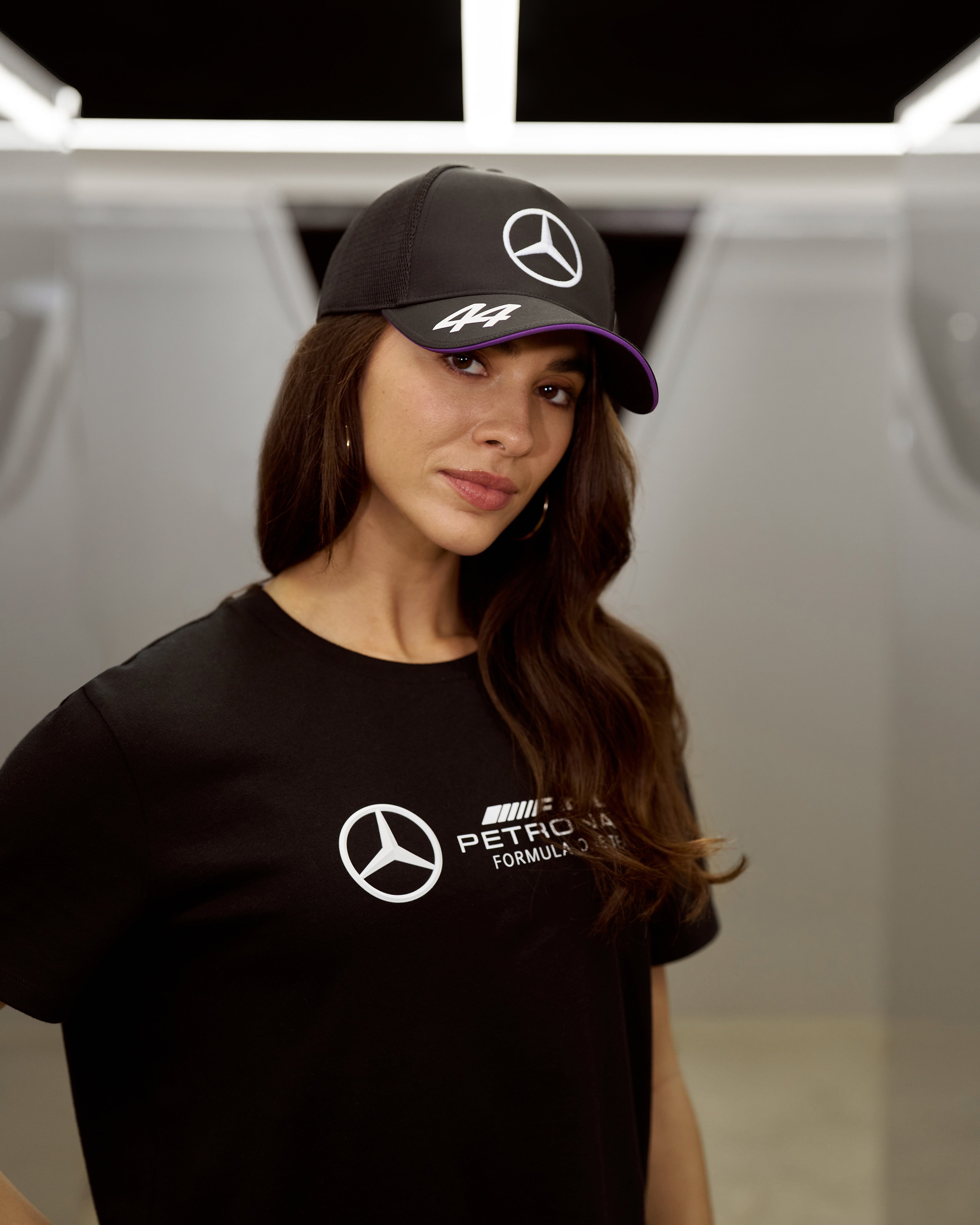 Lewis Hamilton 2024 Team Driver Trucker Cap Black