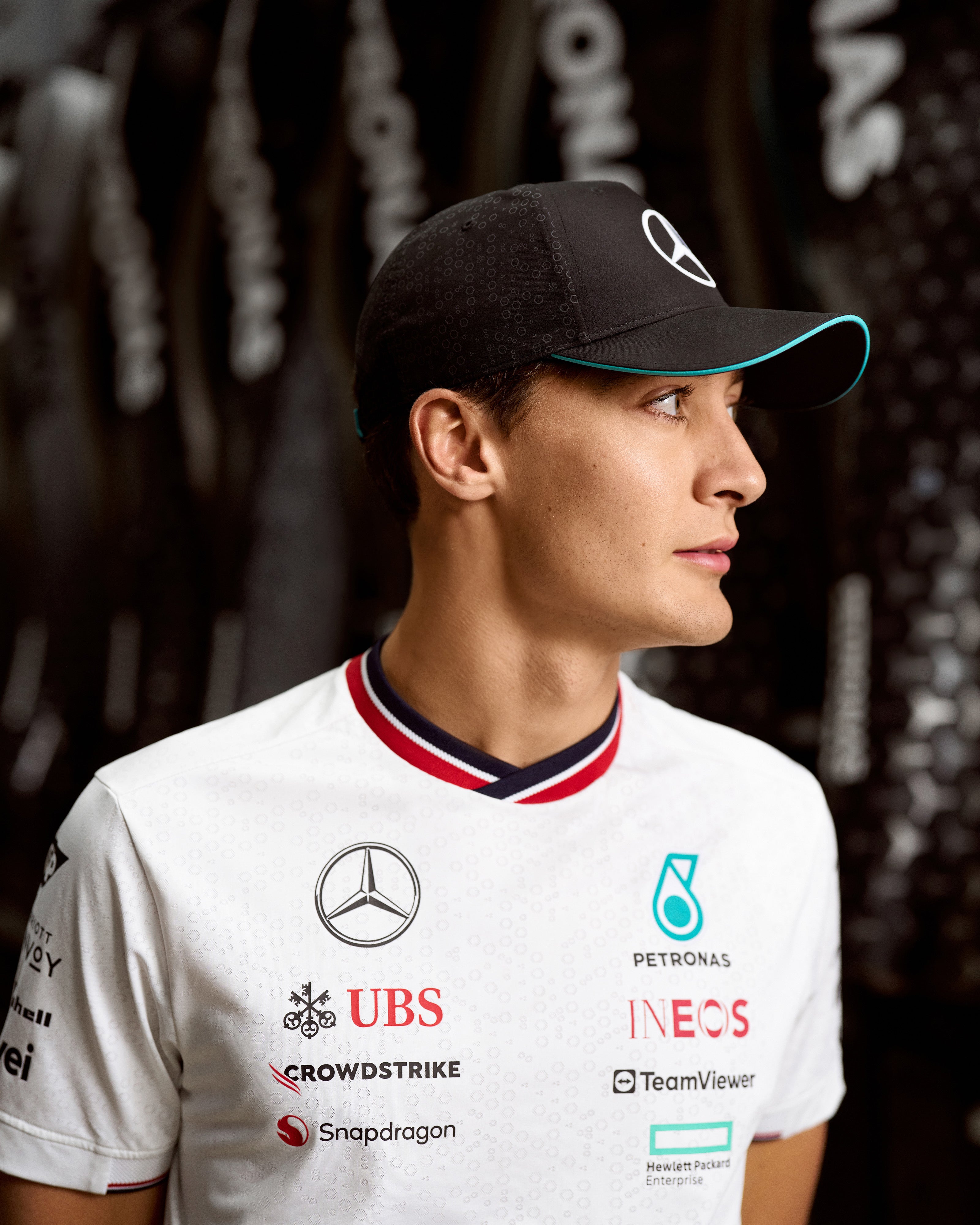 2024 Team Baseball Cap Black Official Mercedes AMG PETRONAS F1 Team Store   MAPF1RPTeamBaseballCapBlacksitecrop5 