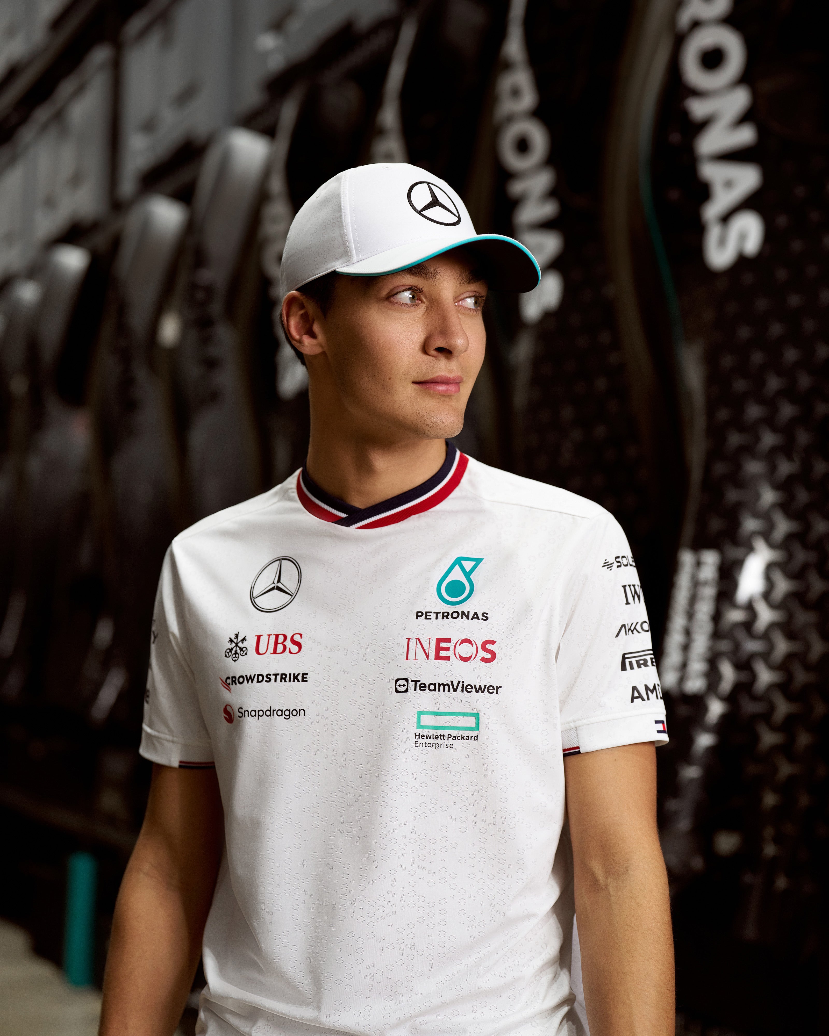 2024 Team Baseball Cap White Official Mercedes AMG PETRONAS F1 Team Store   MAPF1RPTeamBaseballCapWhitesitecrop5 