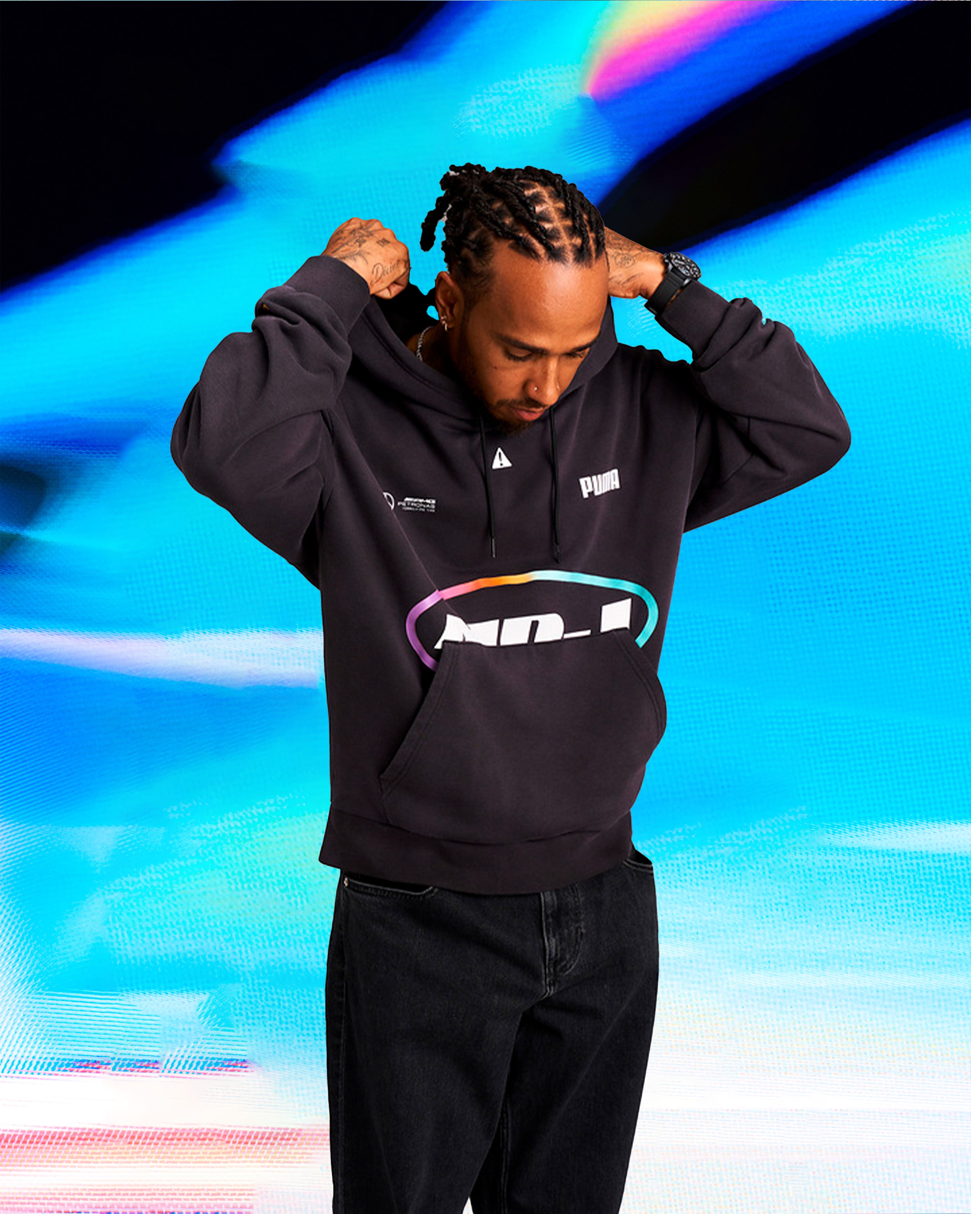 Mad Dog Jones x Mercedes-AMG F1 x PUMA Graphic Hoody Black