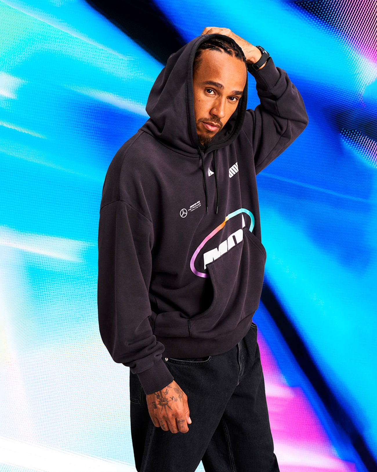 Mad Dog Jones x Mercedes-AMG F1 x PUMA Graphic Hoody Black