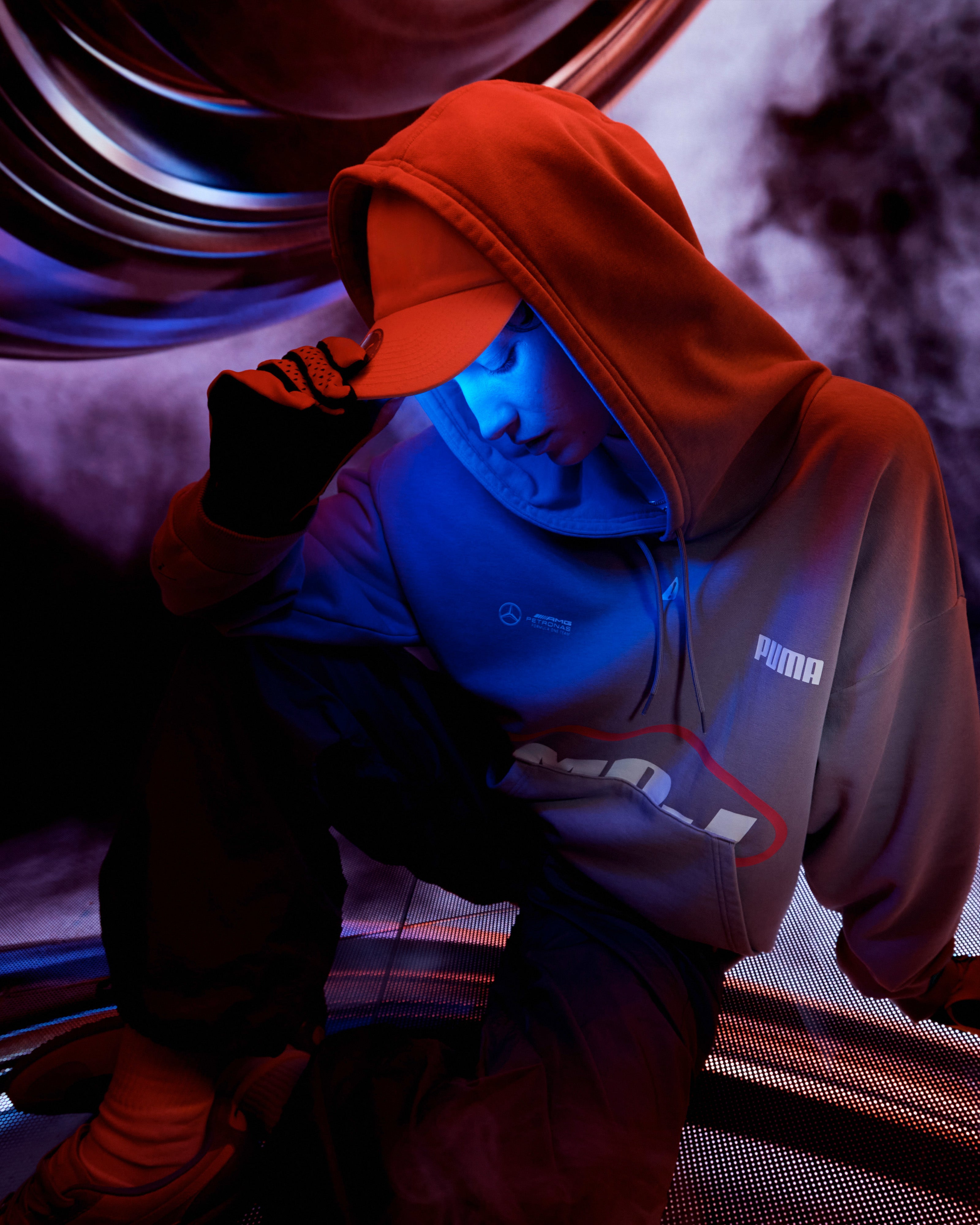 Mad Dog Jones x Mercedes-AMG F1 x PUMA Graphic Hoody Plum