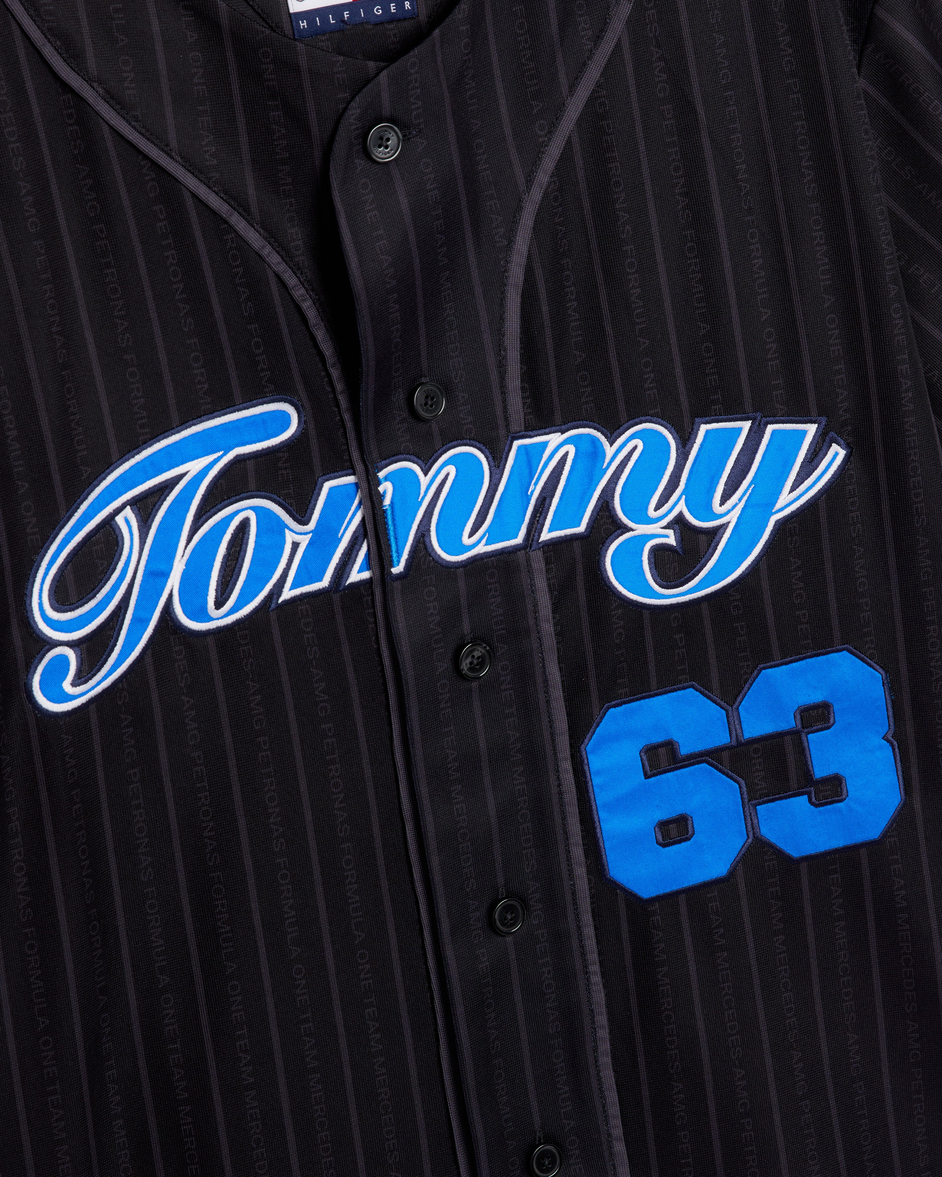 Tommy x Mercedes-AMG F1 x Awake NY Baseball Jersey Black/Blue 63