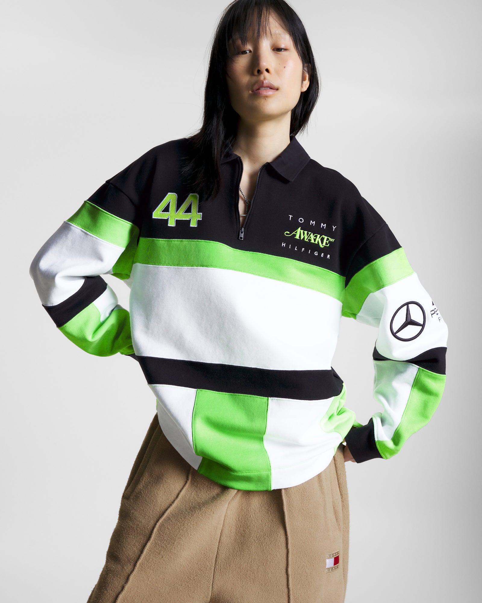 Tommy x Mercedes-AMG F1 x Awake NY Rugby Jersey White