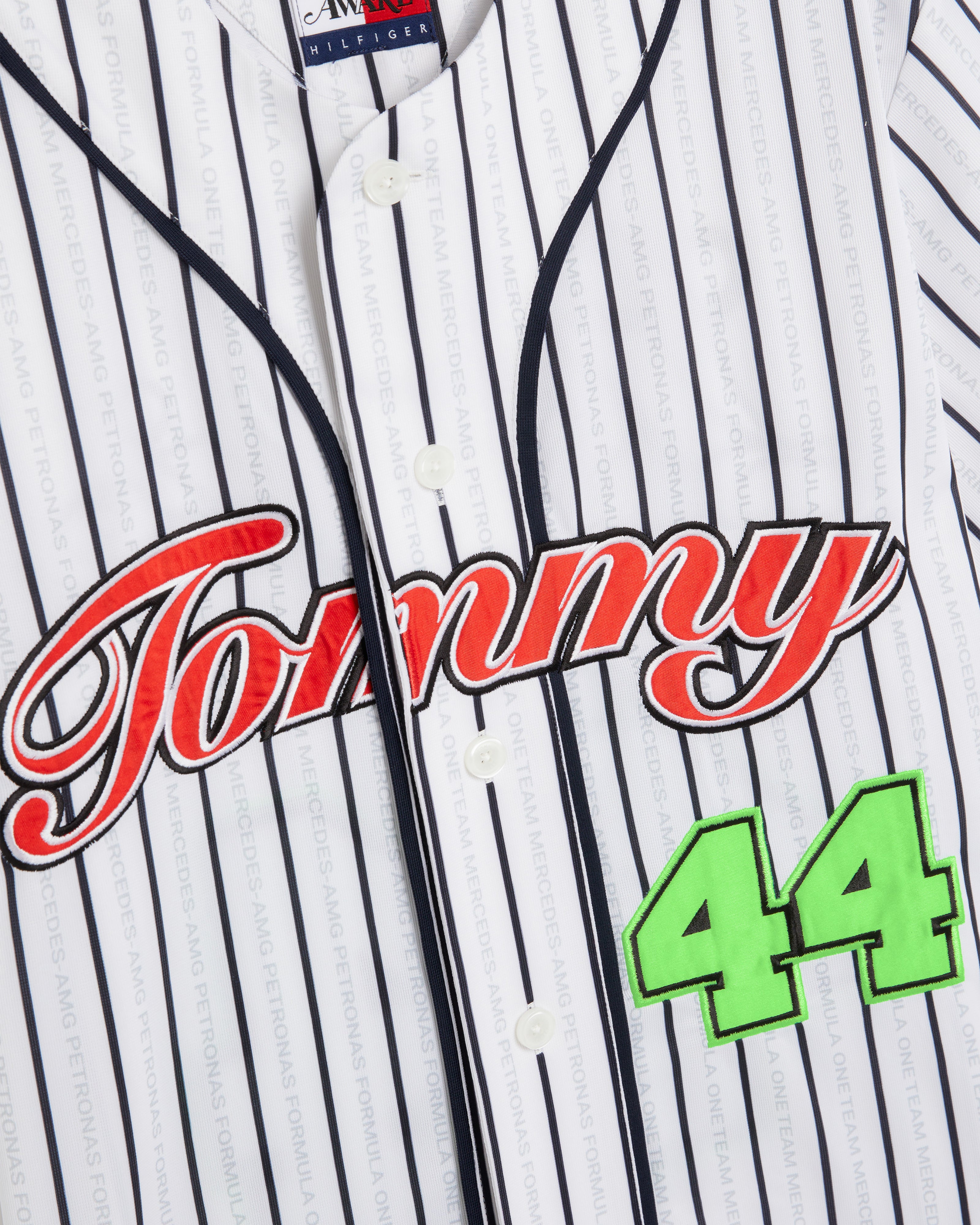 Tommy x Mercedes-AMG F1 x Awake NY Baseball Jersey White/Desert 44