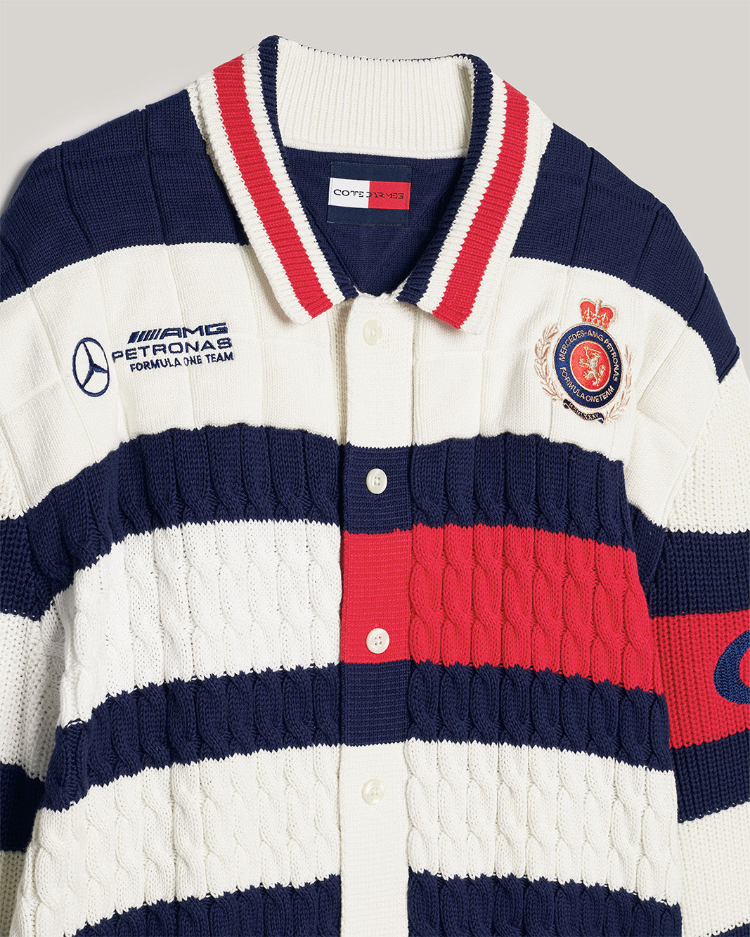 Tommy x Mercedes-AMG F1 x Clarence Ruth Rugby Cardigan