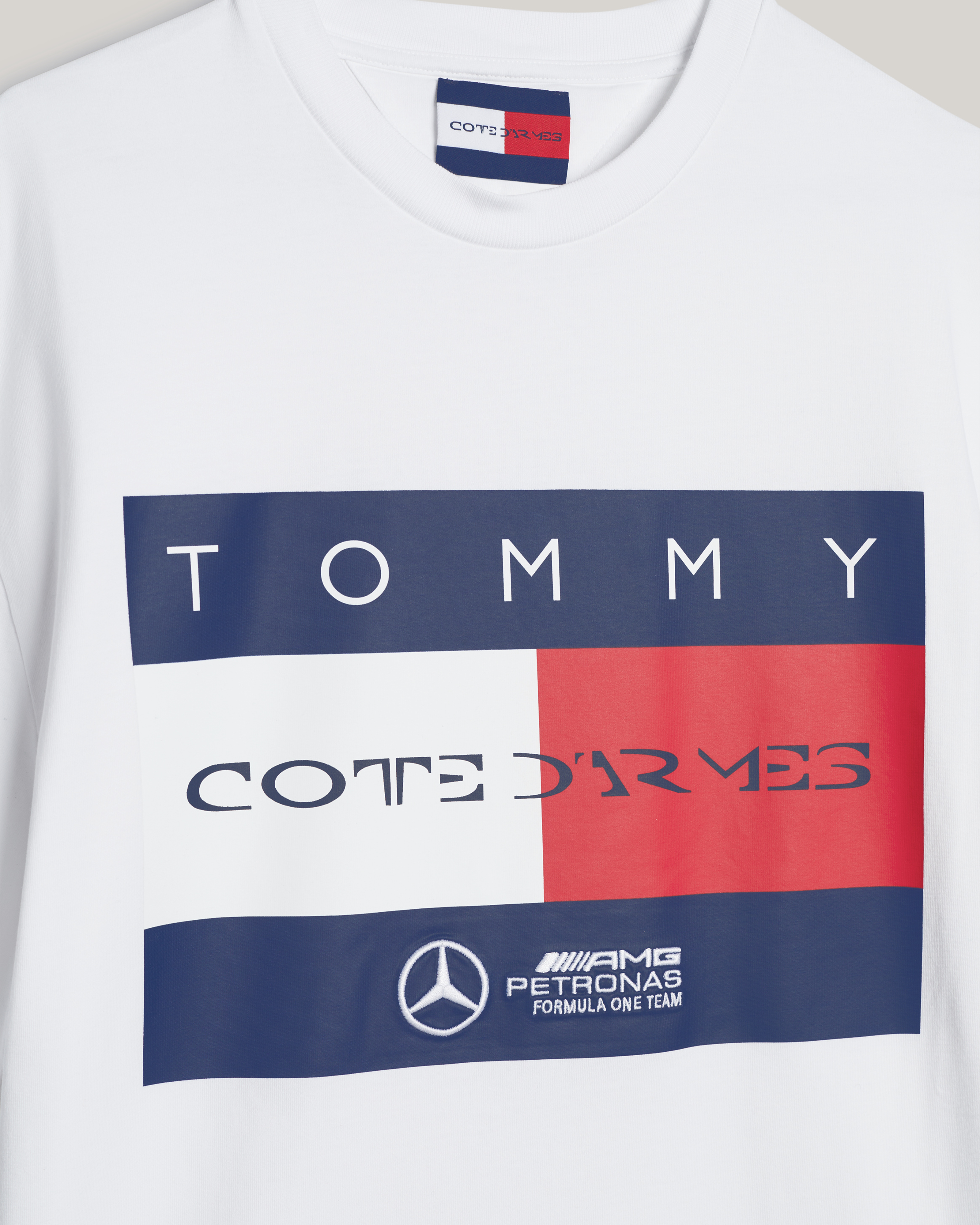 Tommy x Mercedes-AMG F1 x Clarence Ruth Flag Tee White