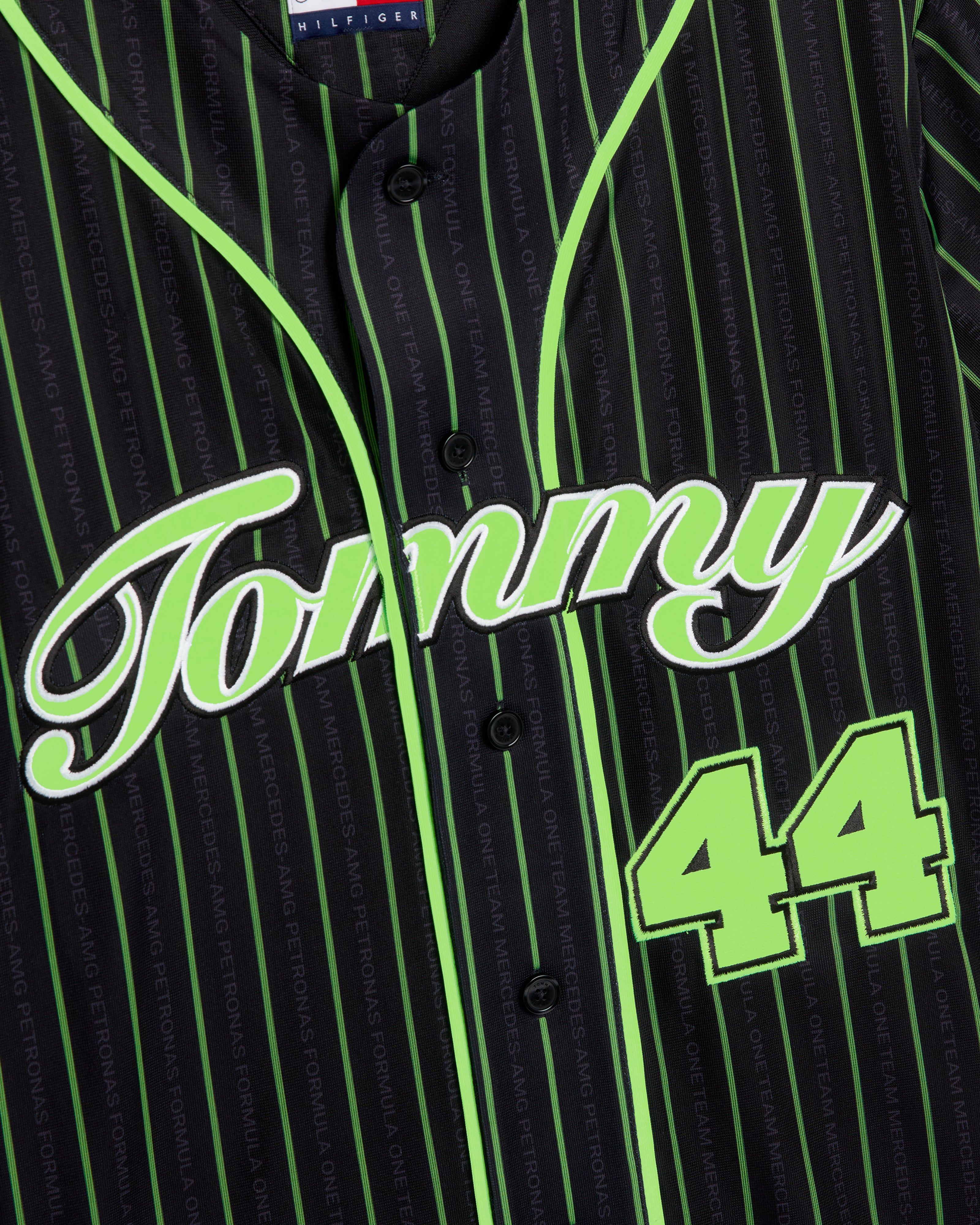 Tommy x Mercedes-AMG F1 x Awake NY Baseball Jersey Black/Green 44