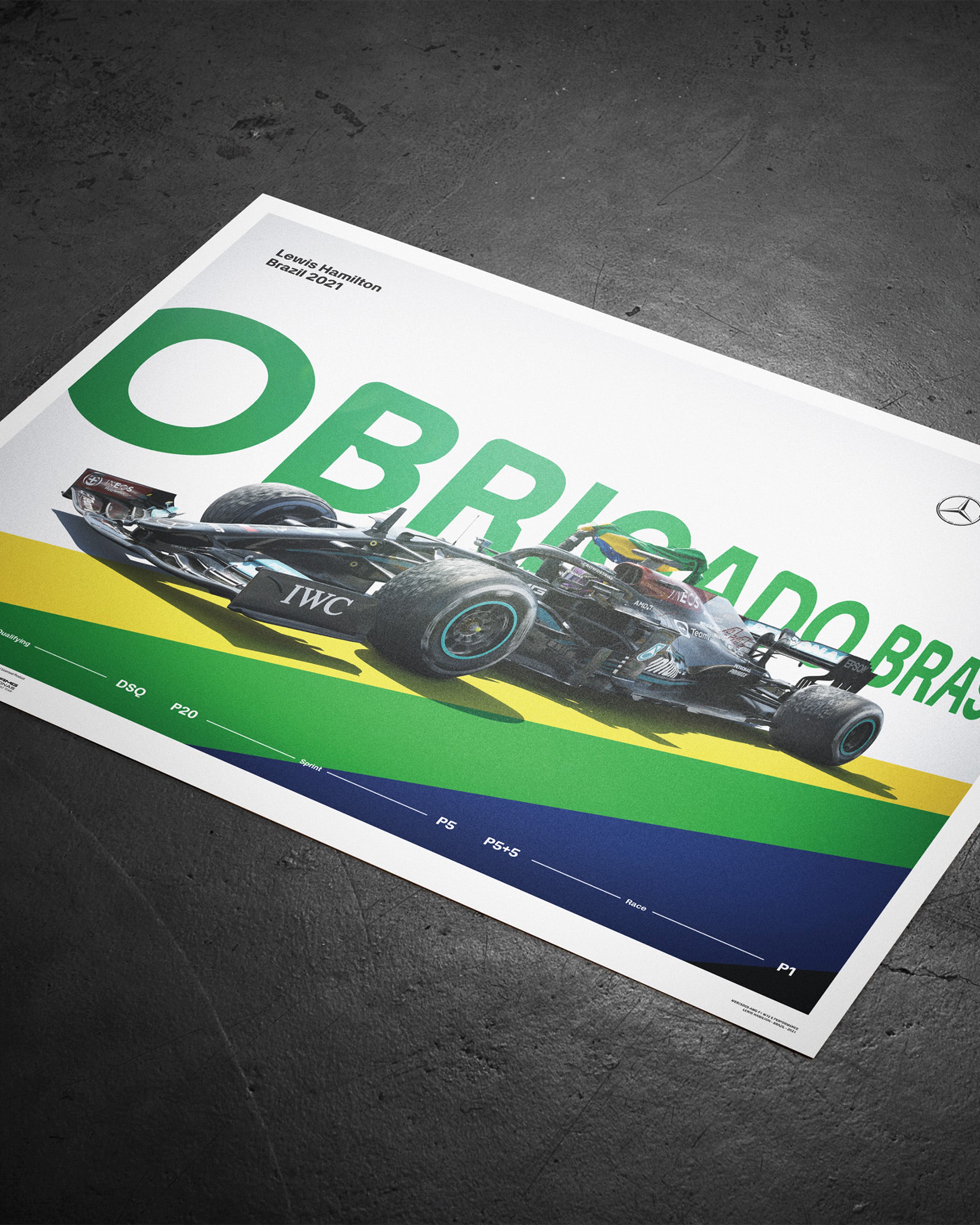 Lewis Hamilton - Obrigado Brasil Poster - 2021