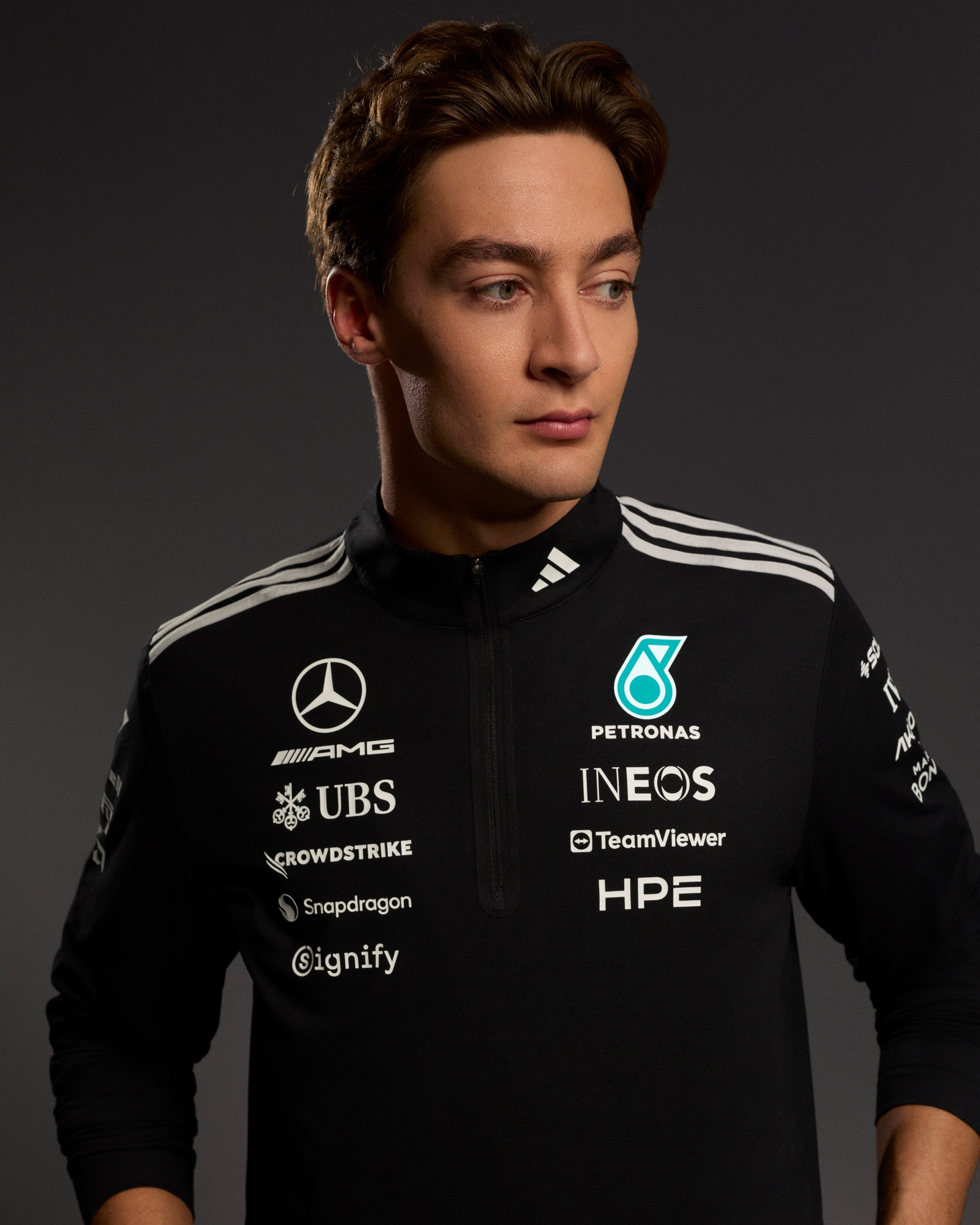 Men's 2026 Team Quarter-Zip Sweatshirt - Black | Mercedes-AMG