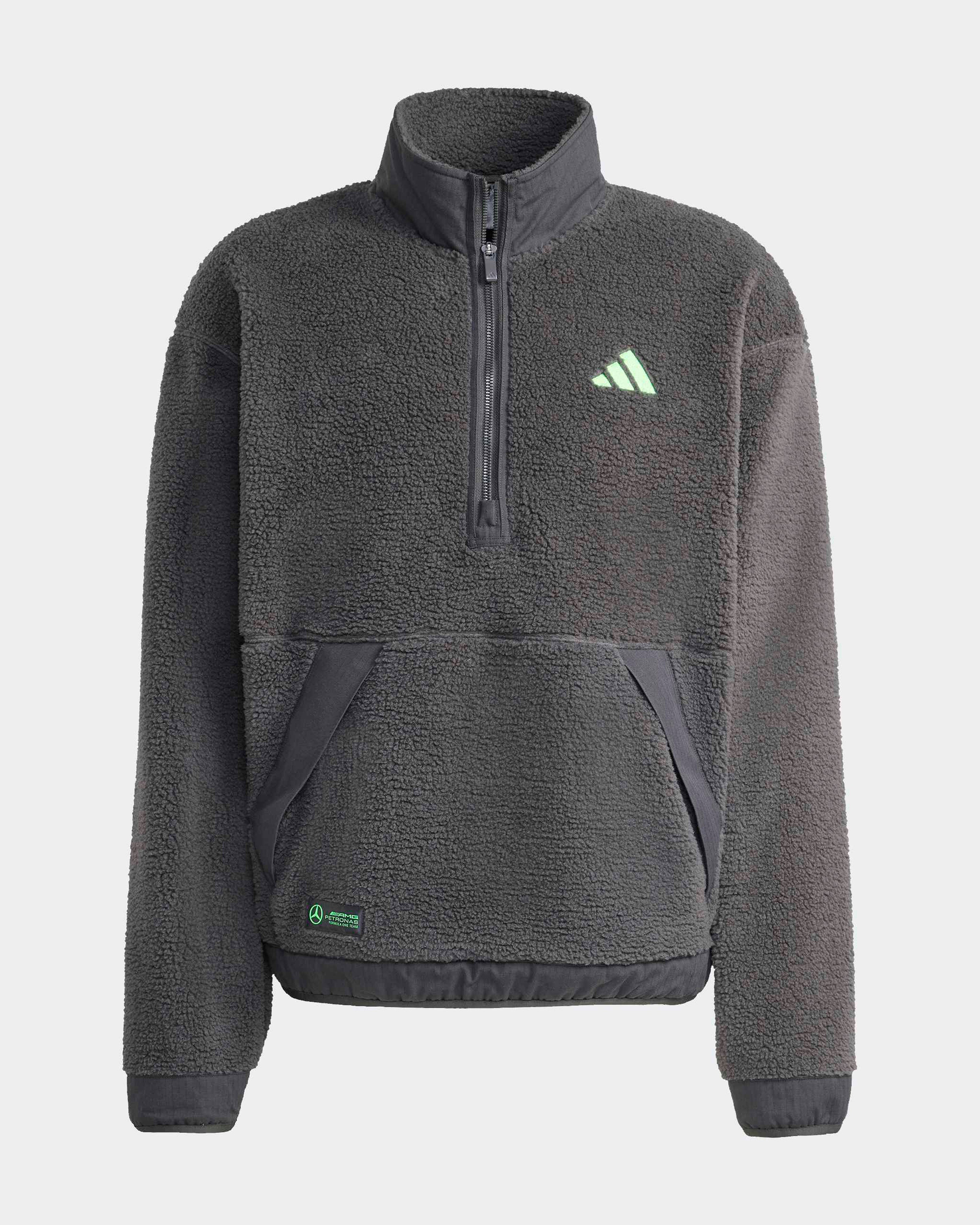 Mens Premium Sweat Quarter Zip Fleece Grey