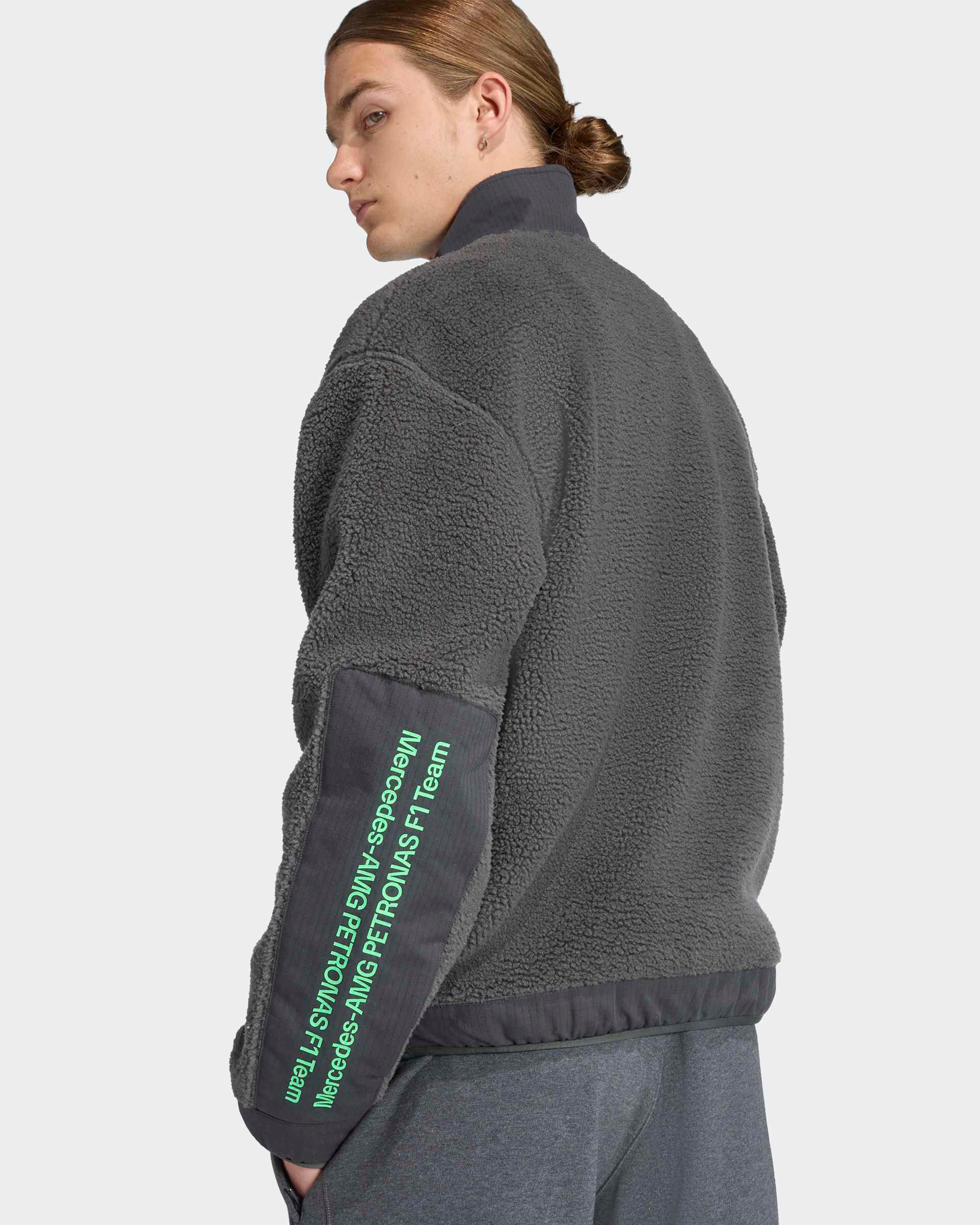 Mens Premium Sweat Quarter Zip Fleece Grey