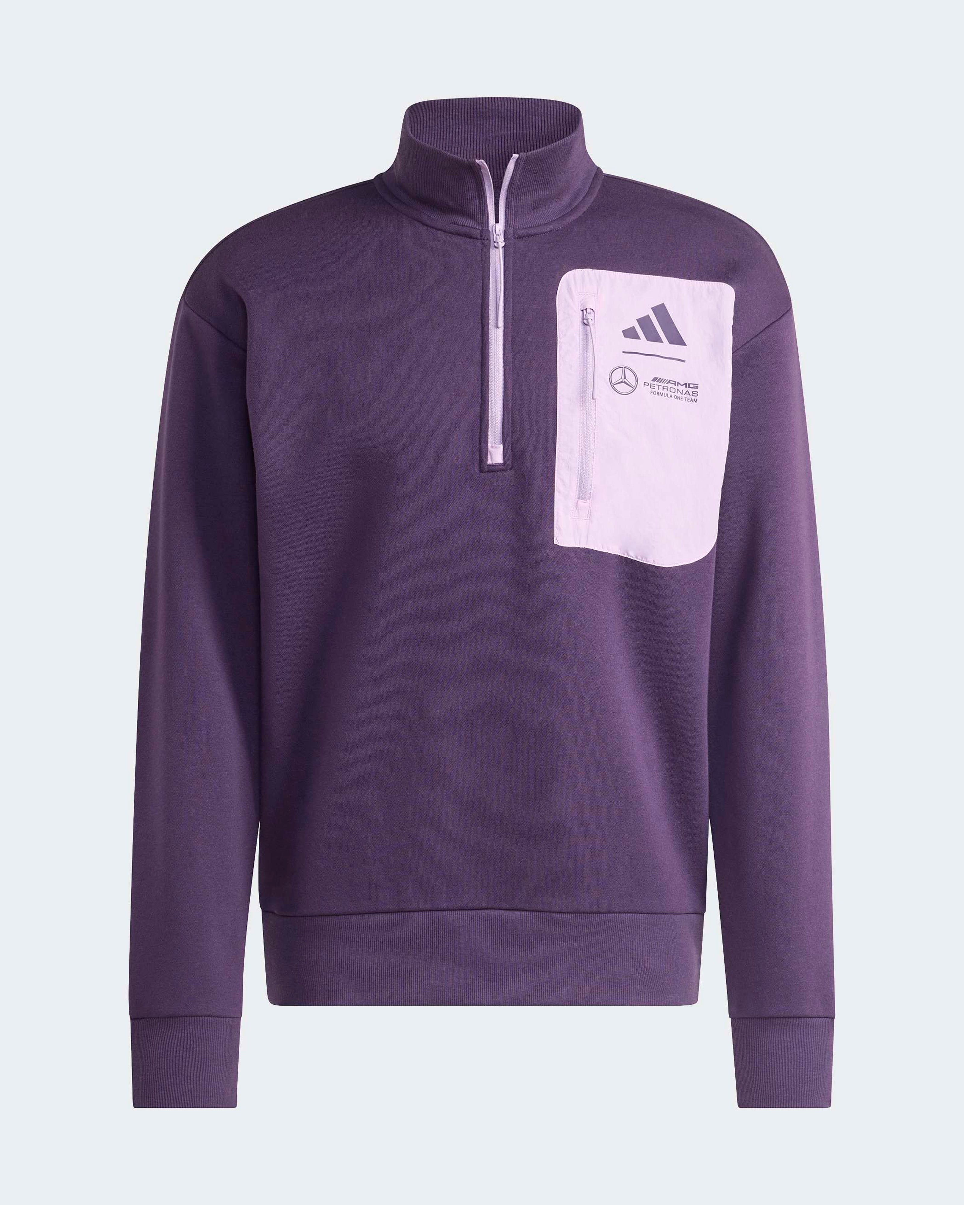 Mens Premium Woven Fleece Top Dark Purple | Official